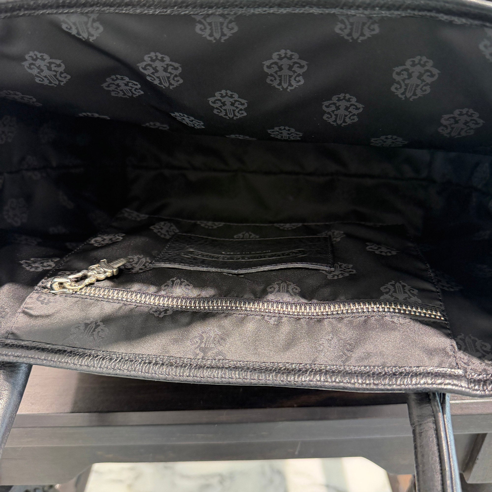CHROME HEARTS 1 Cross Leather Patch Small CH Cross FS Leather Tote Bag クロムハーツ 1クロス レザーパッチ スモールCHクロス FSレザートートバッグ
