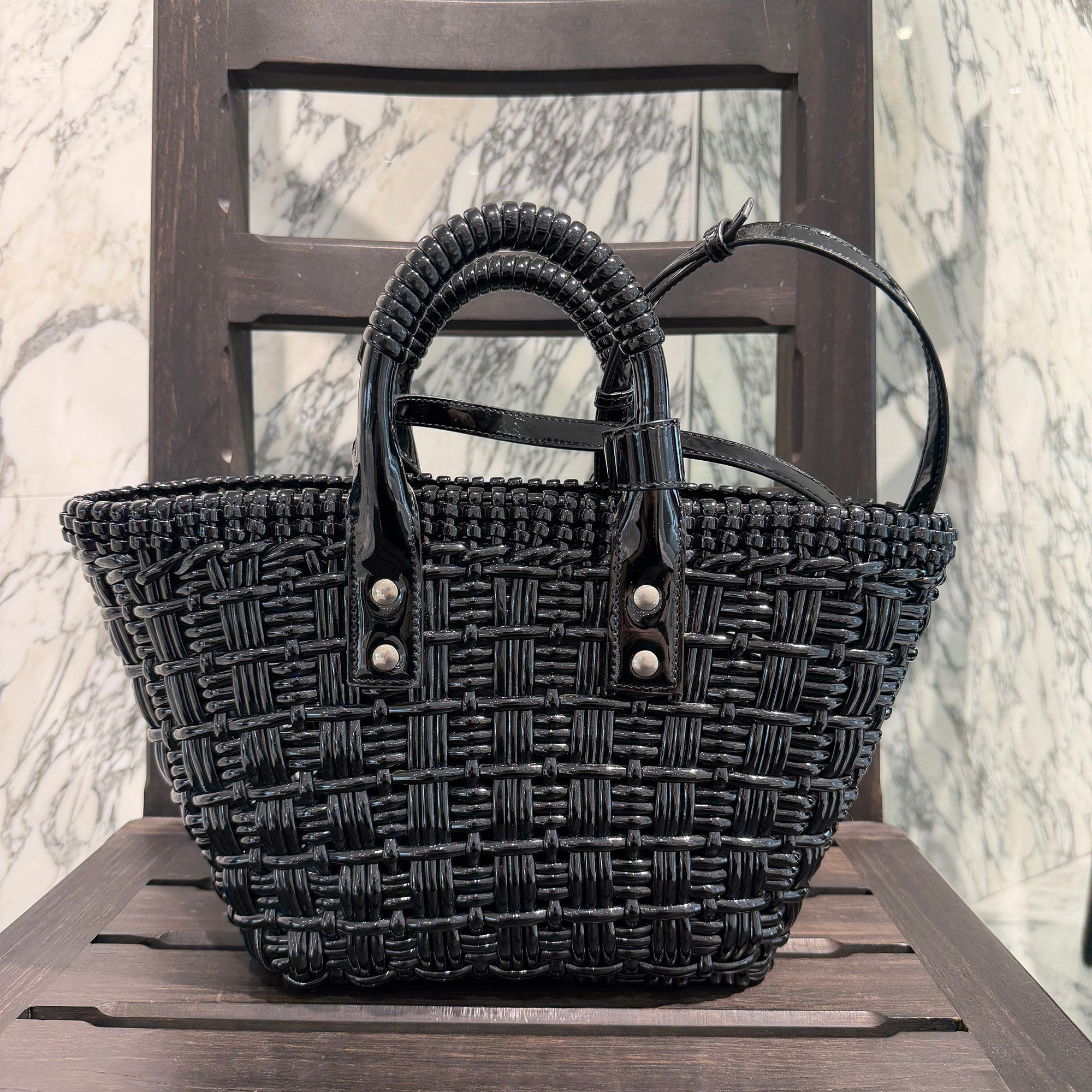 BALENCIAGA ハンドバック 671342 210HR 1000 XS BALENCIAGA 2021AW Bistro XS Shoulder Bag 671342 バレンシアガ