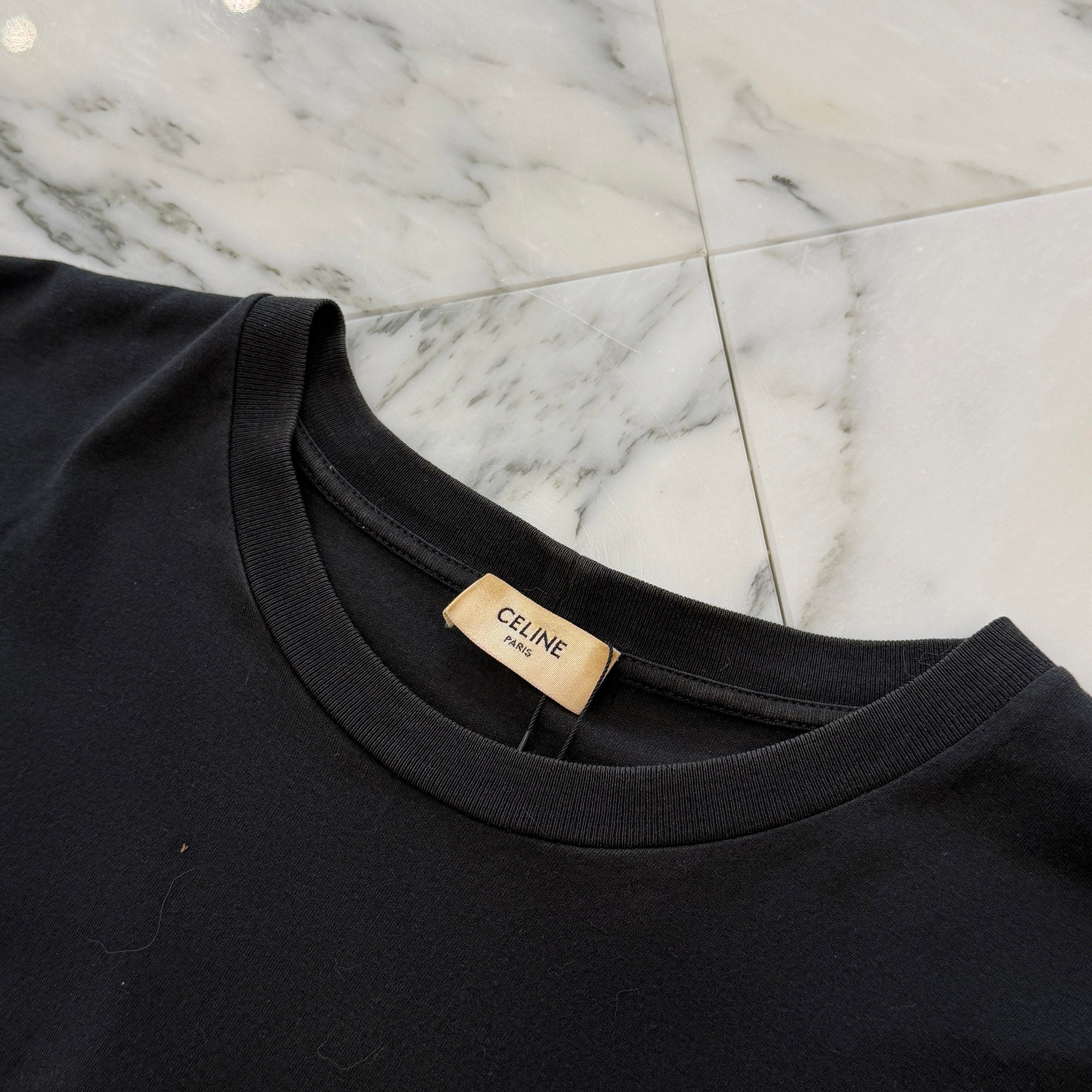 CELINE 2021SS Check Print Studs Loose Fit Tee 2X800501F Size S セリーヌ チェップリント スタッズ装飾 ルーズフィット Tシャツ サイズS
