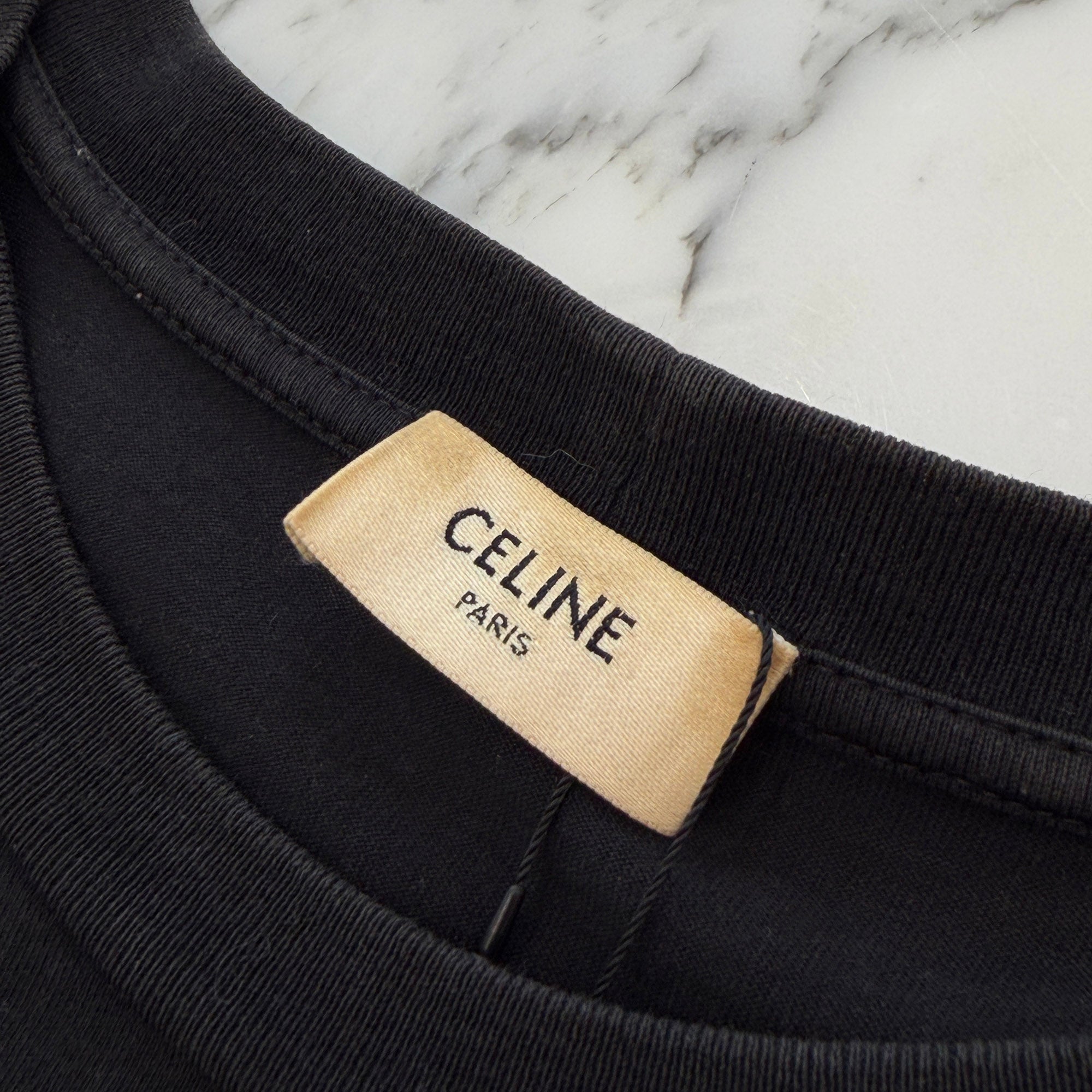 CELINE 2021SS Check Print Studs Loose Fit Tee 2X800501F Size S セリーヌ チェップリント スタッズ装飾 ルーズフィット Tシャツ サイズS