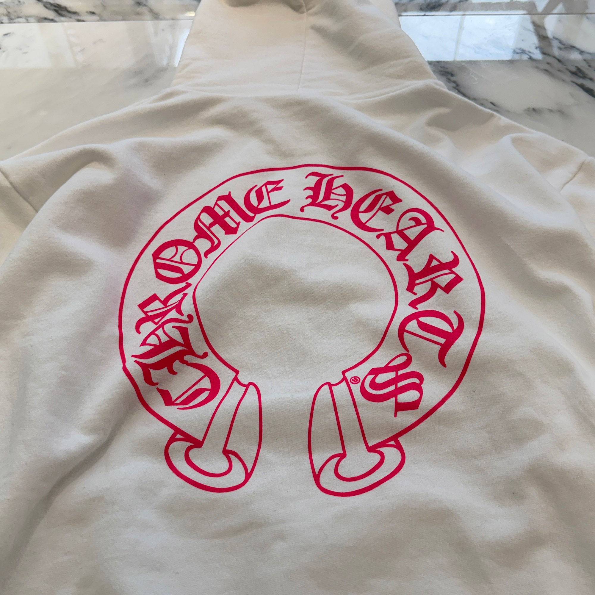 CHROME HEARTS 2025SS Floral Cross Horseshoe Pullover Hoodie Size M クロムハーツ フローラルクロス ホースシュー プルオーバーフーディ サイズM