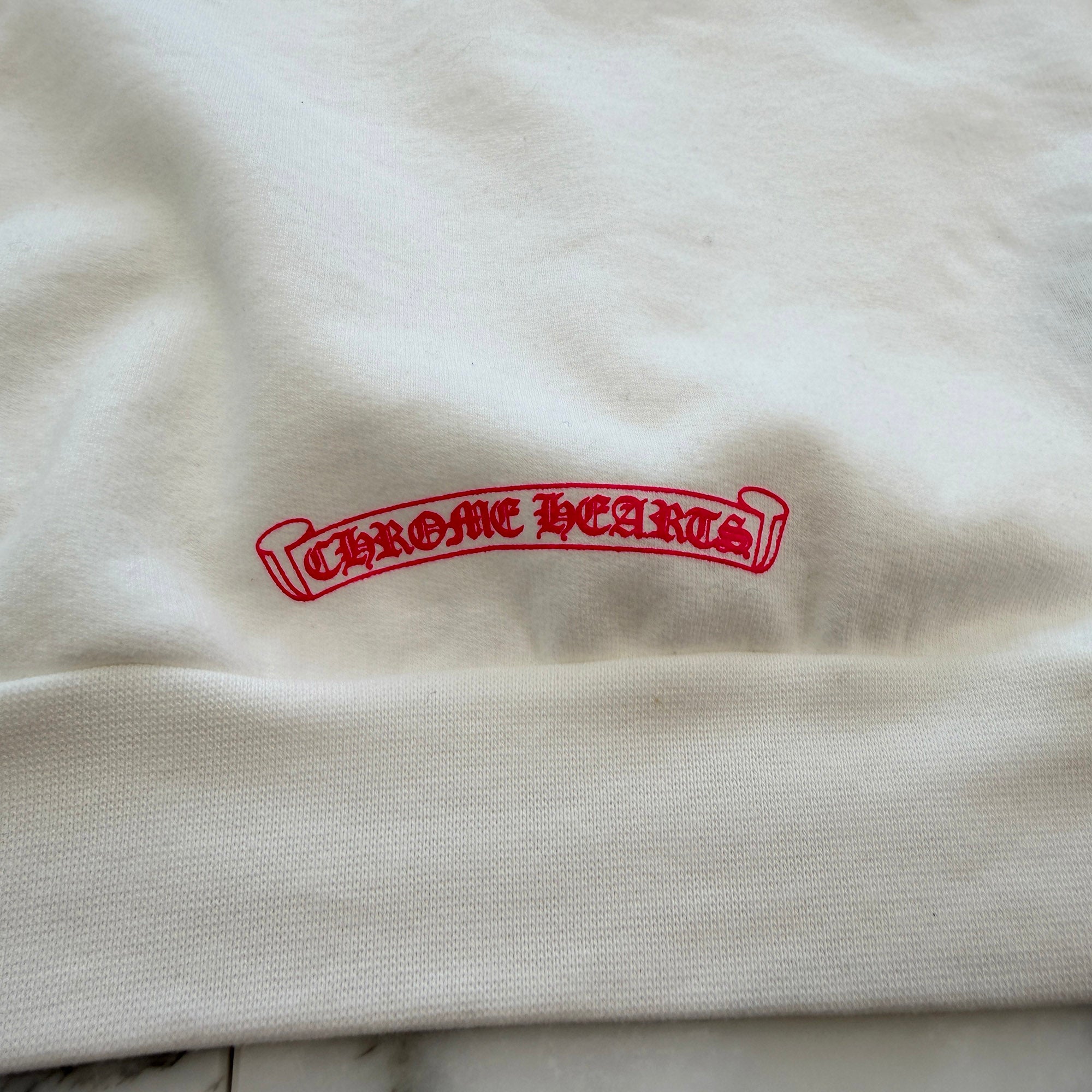 CHROME HEARTS 2025SS Floral Cross Horseshoe Pullover Hoodie Size M クロムハーツ フローラルクロス ホースシュー プルオーバーフーディ サイズM