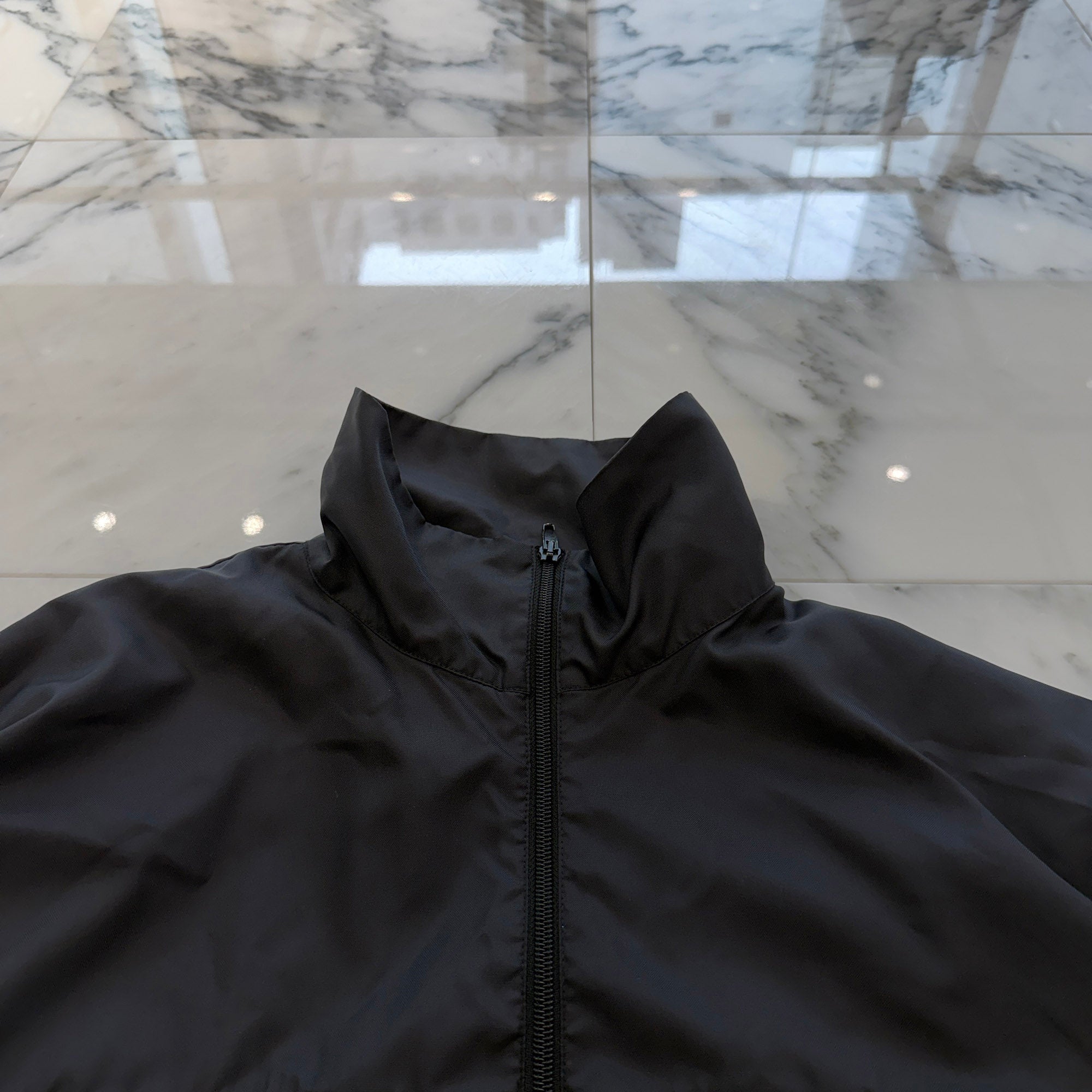 BALENCIAGA 2019SS Logo Print Poplin Shirt Blouson 529213 TBQ03 Size 36 バレンシアガ ロゴプリントポプリンシャツブルゾン サイズ36