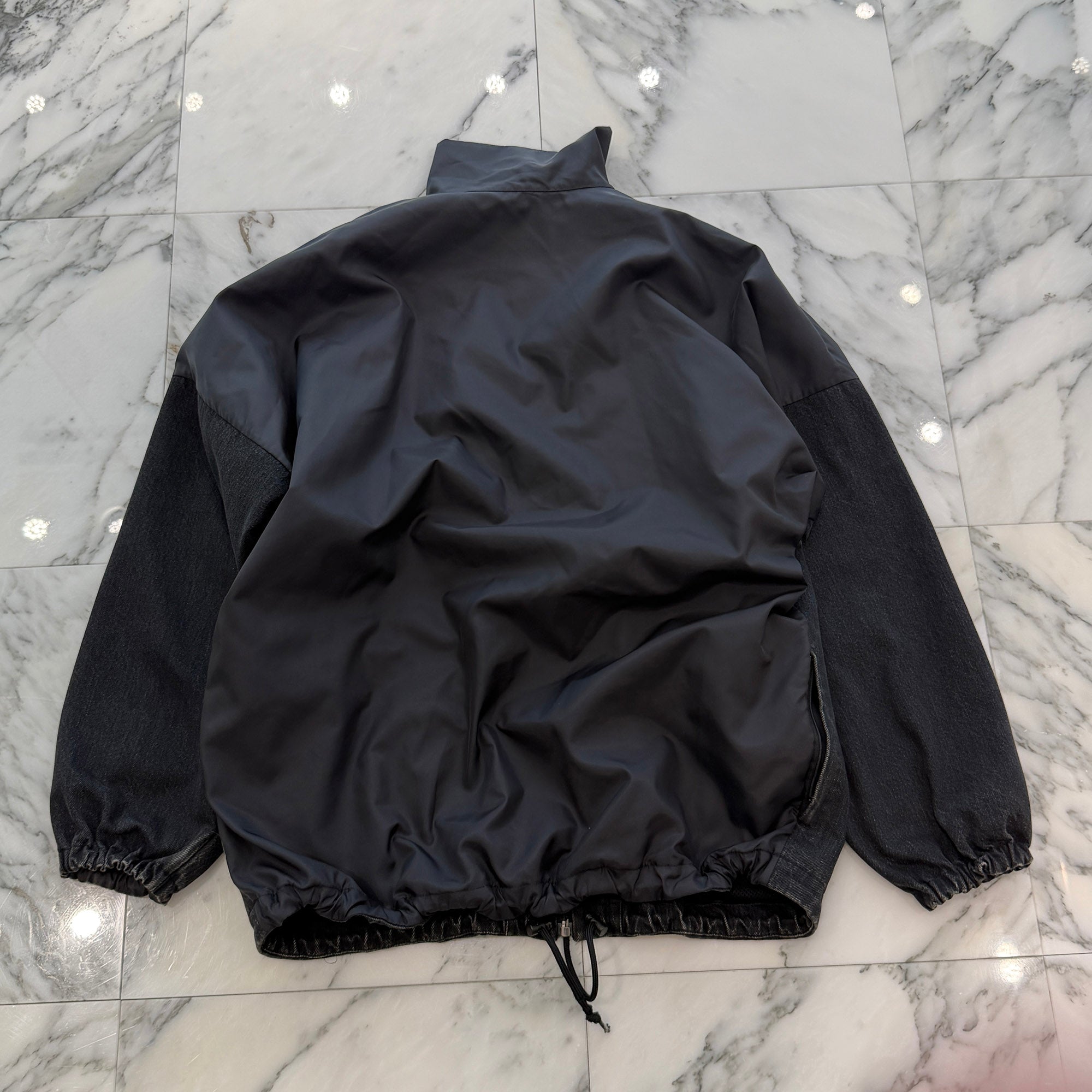 BALENCIAGA 2019SS Logo Print Poplin Shirt Blouson 529213 TBQ03 Size 36 バレンシアガ ロゴプリントポプリンシャツブルゾン サイズ36