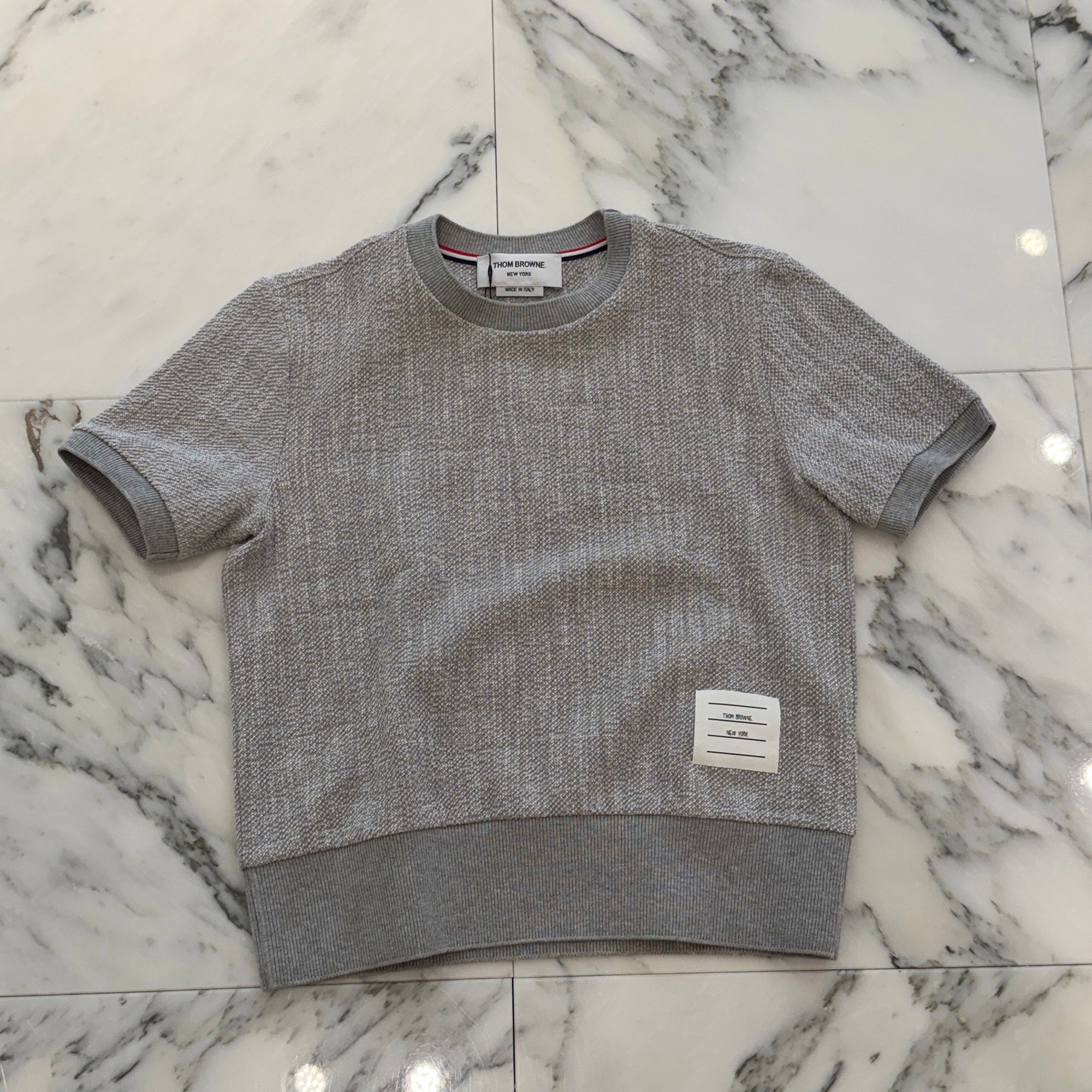 THOM BROWNE Cotton Tweed Tee FJS206A-J0194-065 Size 38 ムブラウン コットンツイード Tシャツ サイズ38