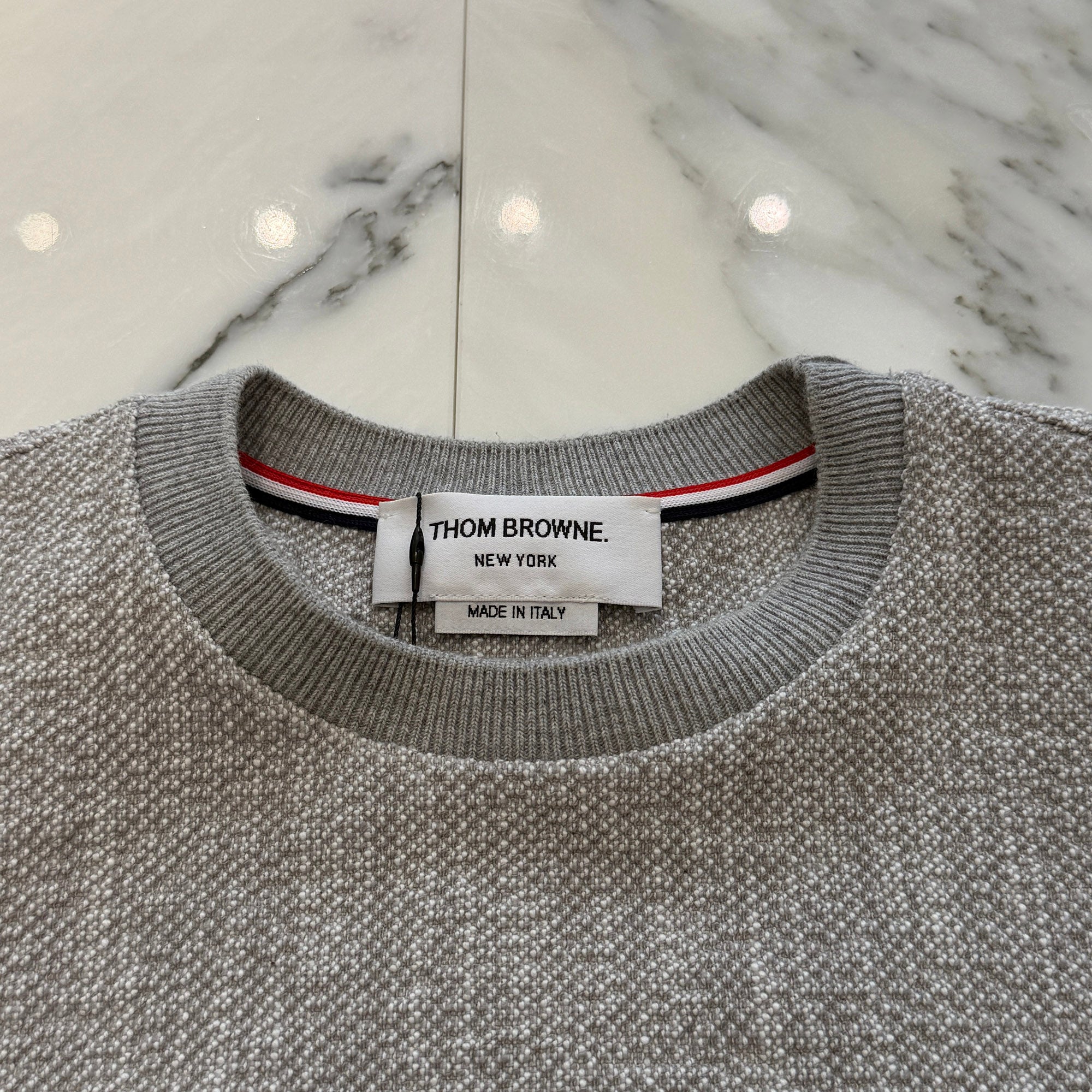 THOM BROWNE Cotton Tweed Tee FJS206A-J0194-065 Size 38 ムブラウン コットンツイード Tシャツ サイズ38