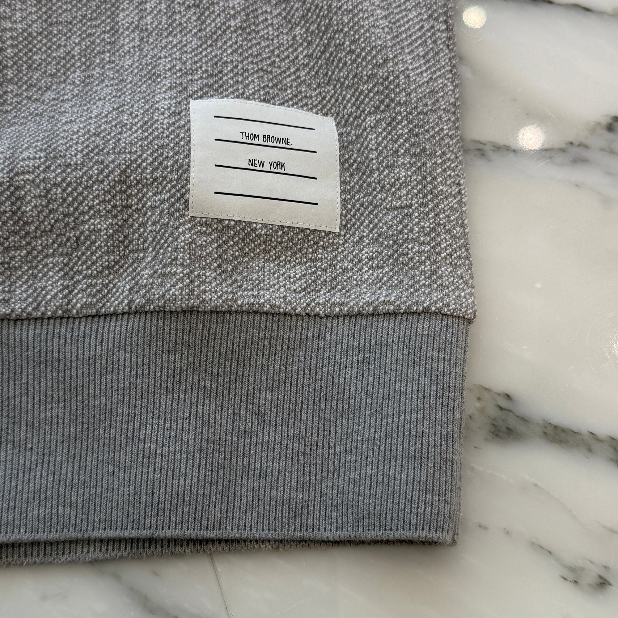 THOM BROWNE Cotton Tweed Tee FJS206A-J0194-065 Size 38 ムブラウン コットンツイード Tシャツ サイズ38