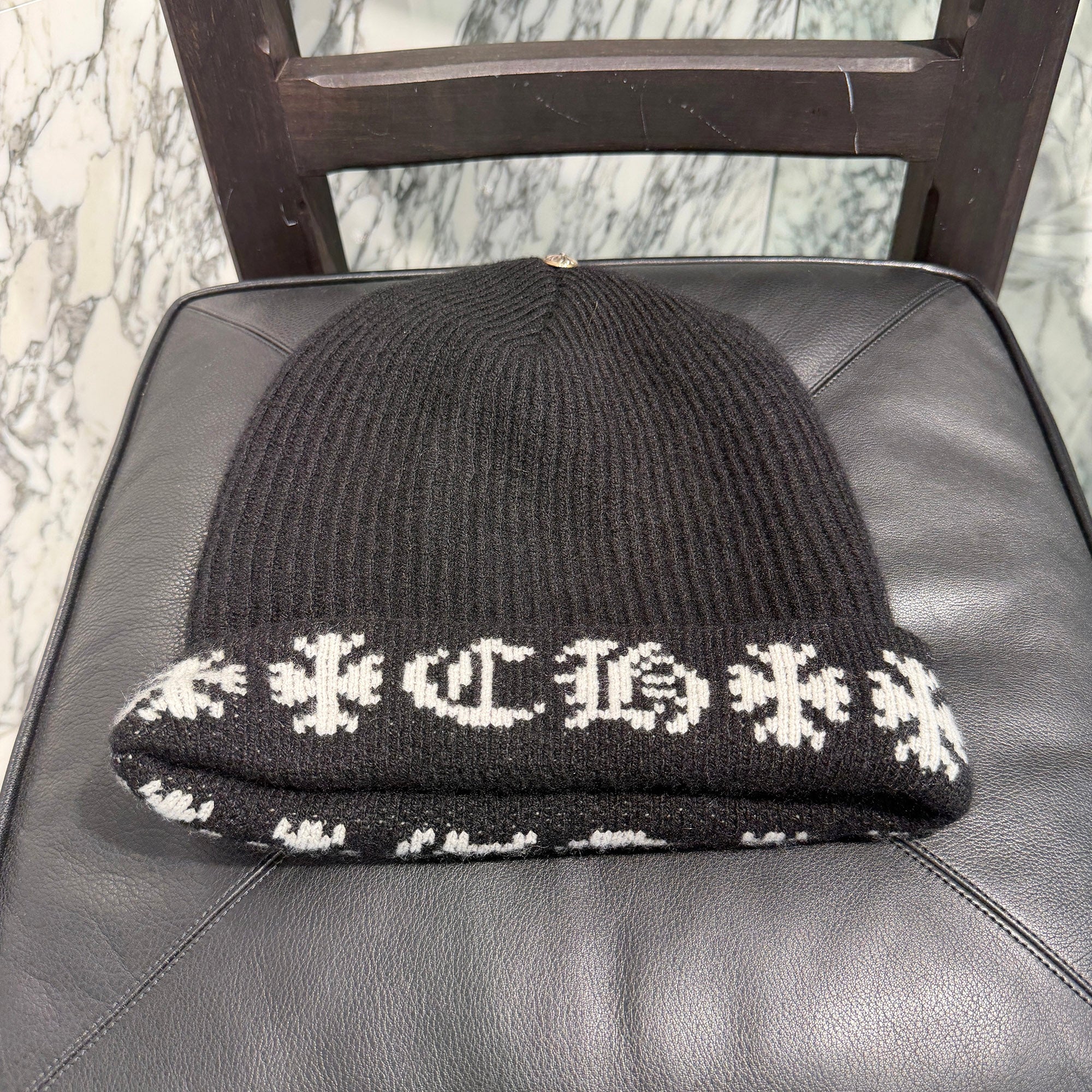 CHROME HEARTS BIG DADDY Cashmere Knit Beanie Size ONE SIZE (25cm) クロムハーツ ビッグダディ カシミヤ ニット ビーニー サイズONE SIZE (25cm)