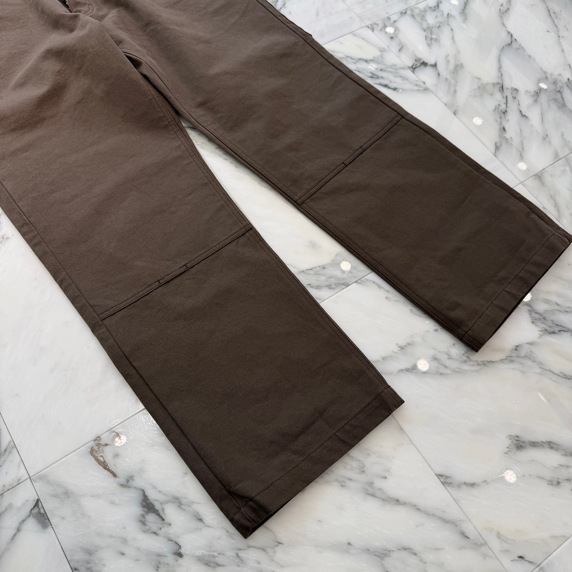 CHROME HEARTS Cemetery Cross Leather Patch Cotton Cargo Pants Size 34 クロムハーツ セメタリー クロス レザー パッチ コットン カーゴ パンツ ブラウン サイズ34