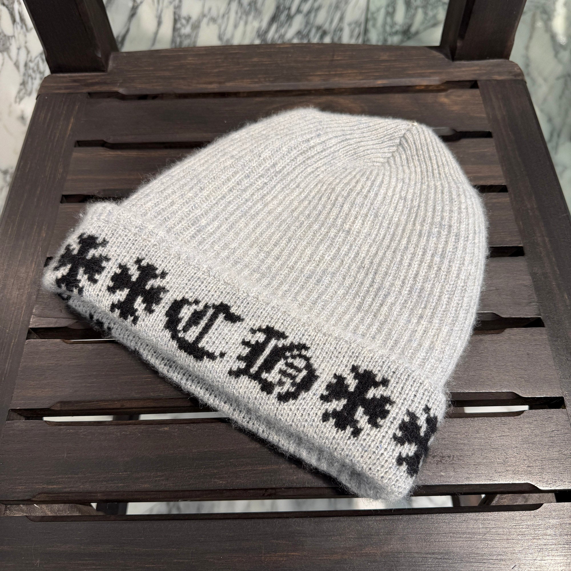 CHROME HEARTS BIG DADDY Cashmere Knit Beanie Size ONE SIZE (25cm) クロムハーツ ビッグダディ カシミヤ ニット ビーニー サイズONE SIZE (25cm)