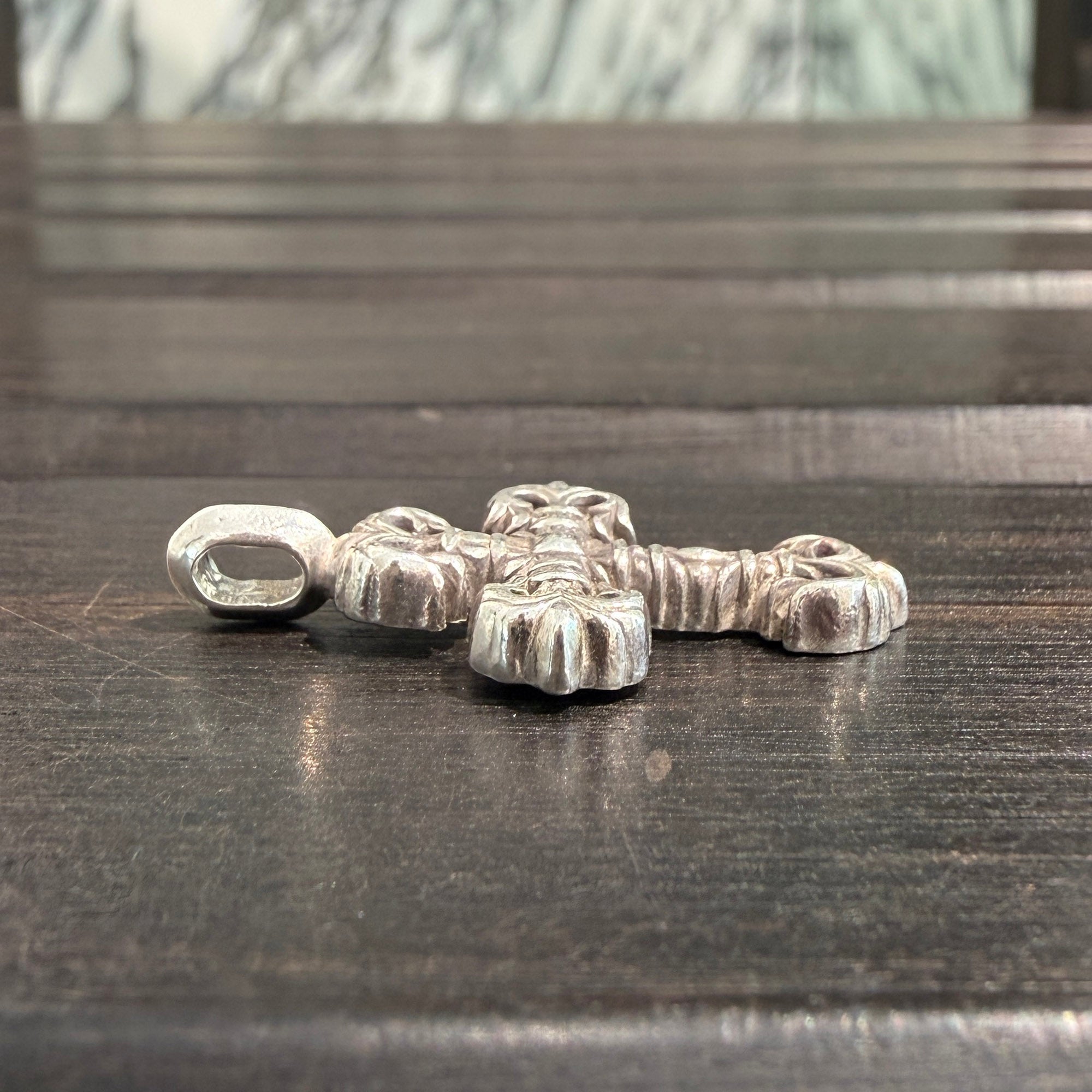 CHROME HEARTS Tiny Filigree Cross Charm Pendent Top クロムハーツ タイニー フィリグリークロス チャーム ペンダント トップ