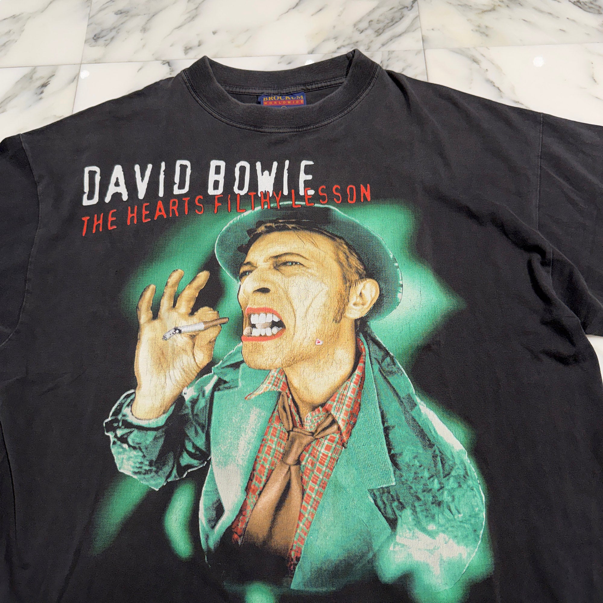 Vintage 90's David Bowie "The Hearts Philly Lesson"1995 BROCKUM S/S Tee Size XL ヴィンテージ 90's デヴィッド・ボウイ "ザ・ハーツ・フィルシー・レッスン"1995  ブロックム社製 Tシャツ サイズXL