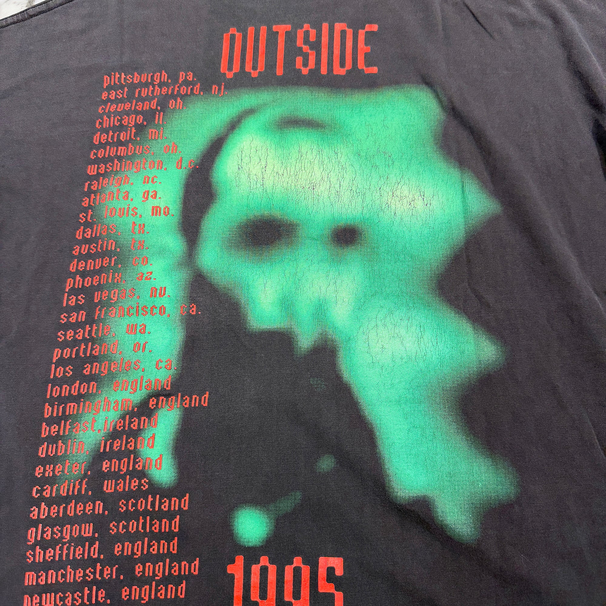 Vintage 90's David Bowie "The Hearts Philly Lesson"1995 BROCKUM S/S Tee Size XL ヴィンテージ 90's デヴィッド・ボウイ "ザ・ハーツ・フィルシー・レッスン"1995  ブロックム社製 Tシャツ サイズXL