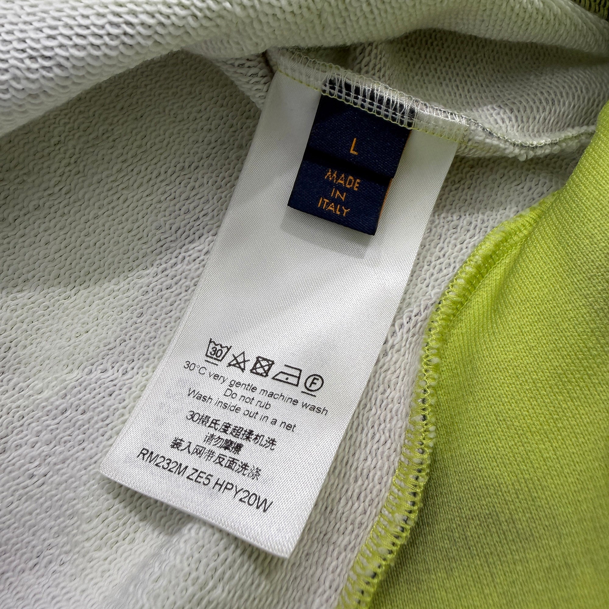LOUIS VUITTON 2023AW Monogram Signature Sweat Pullover Hoodie RM232M ZE5 HPY20W Size L ルイヴィトン モノグラム シグネチャー スウェット プルオーバー フーディ サイズL