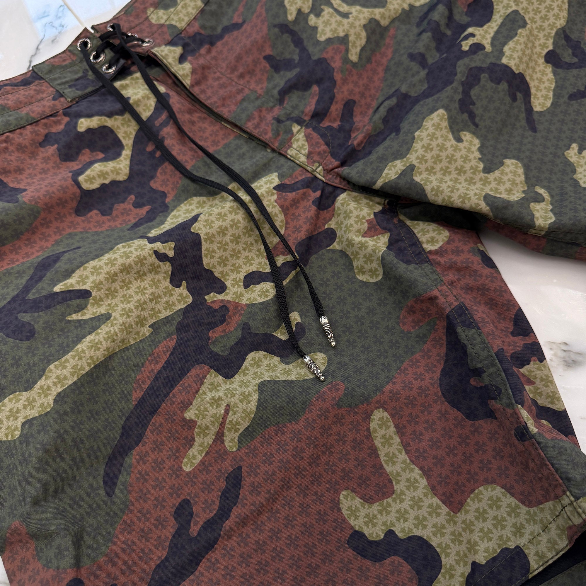 CHROME HEARTS SURF BRITCHES CH PLUS Camouflage Nylon Swim Shorts Size 34 クロムハーツ サーフ ブリーチズ CHプラス カモフラージュ ナイロン スイムショーツ サイズ34