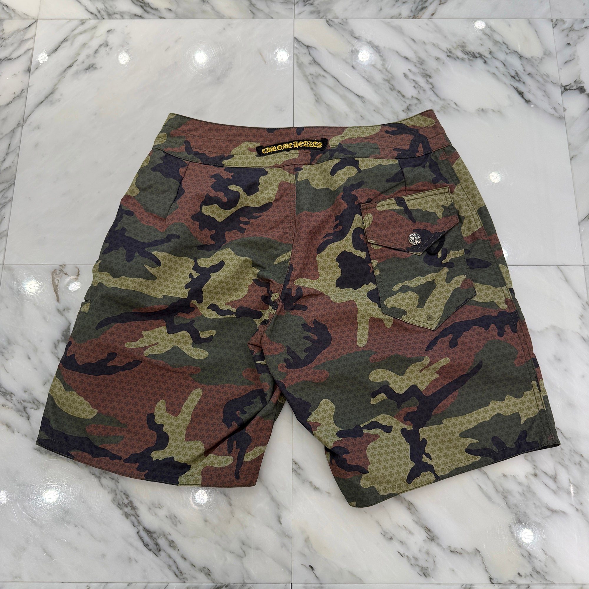 CHROME HEARTS SURF BRITCHES CH PLUS Camouflage Nylon Swim Shorts