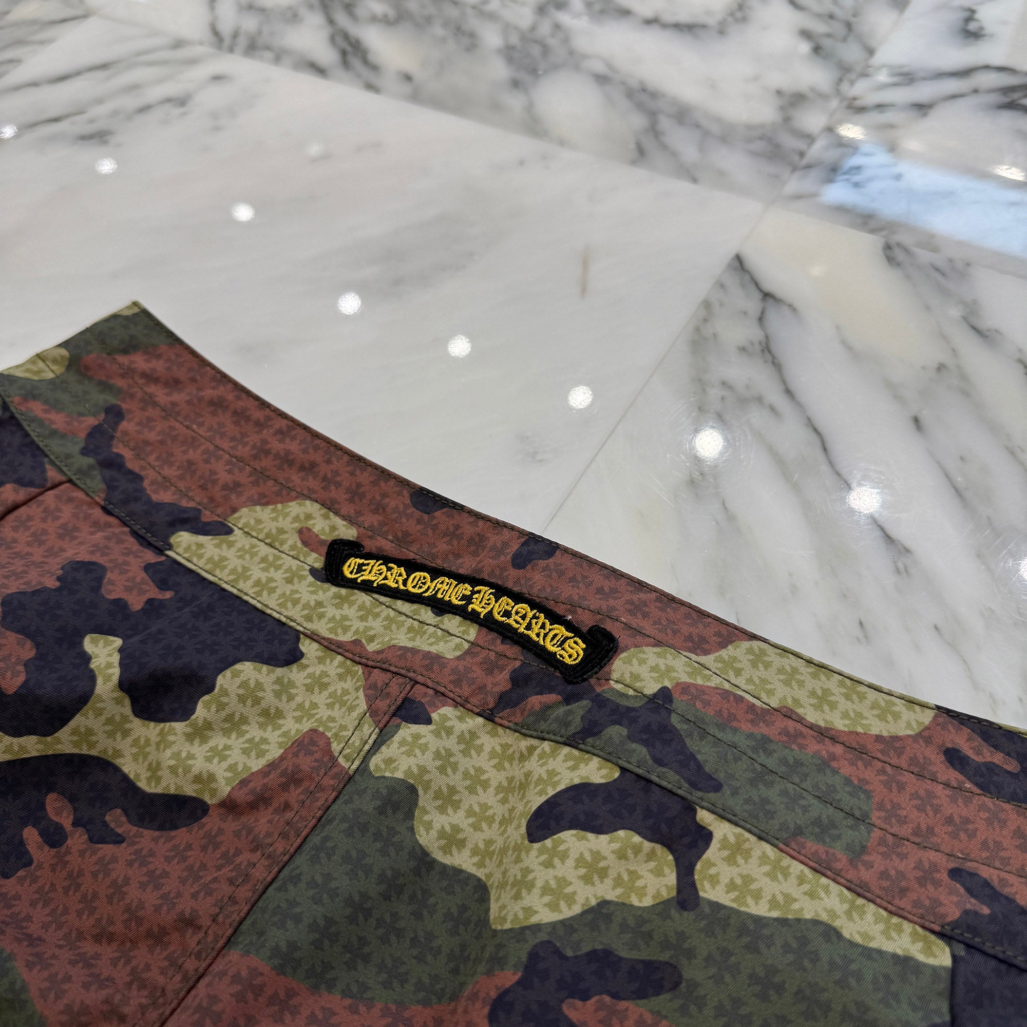CHROME HEARTS SURF BRITCHES CH PLUS Camouflage Nylon Swim Shorts Size 34 クロムハーツ サーフ ブリーチズ CHプラス カモフラージュ ナイロン スイムショーツ サイズ34