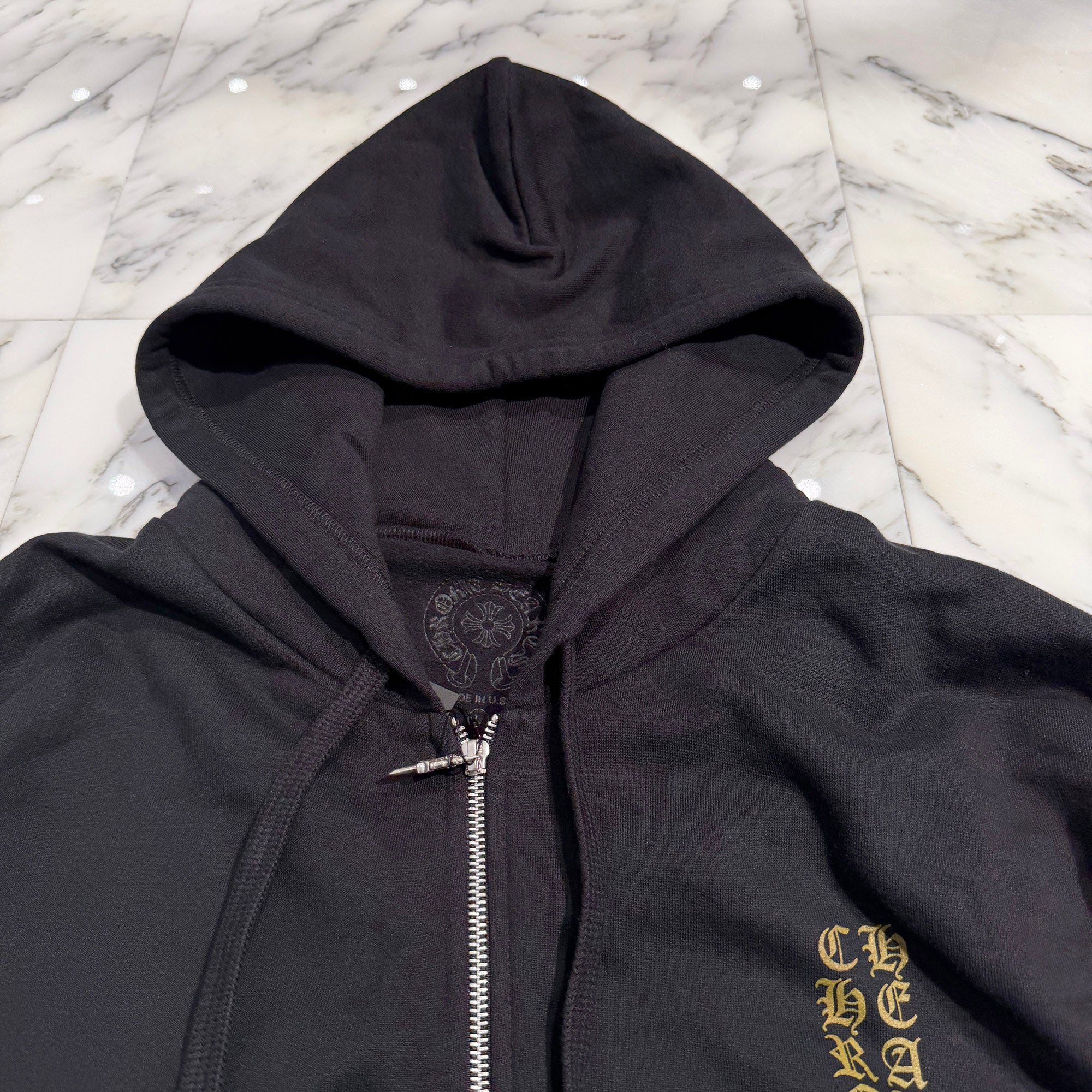 CHROME HEARTS 2026SS Vertical Logo Zip Up Hoodie Size L クロムハーツ ヴァーティカルロゴ ジップアップフーディー サイズL