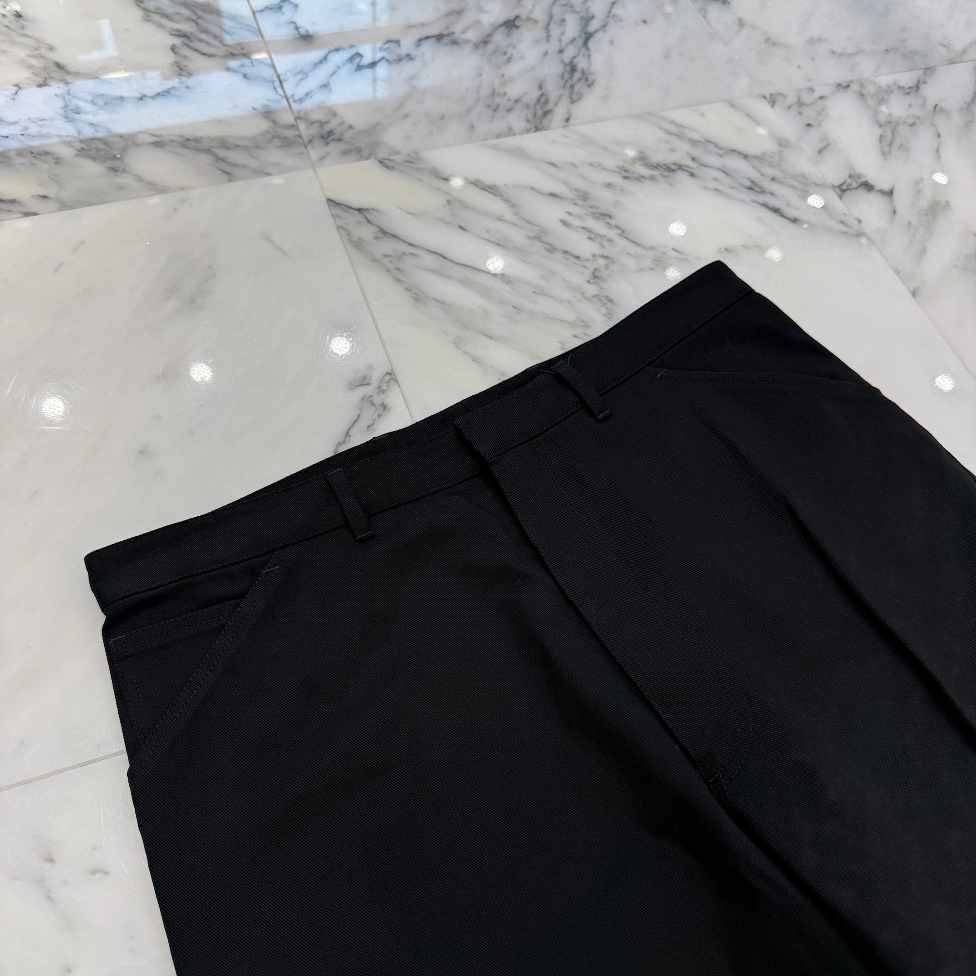 PRADA 2024SS Triangle Logo Plate Wide Leg Fit Long Pants SPH471 S000 11BZ Size XL プラダ トライアングルロゴプレート ワイドレッグ フィット ロングパンツ サイズXL