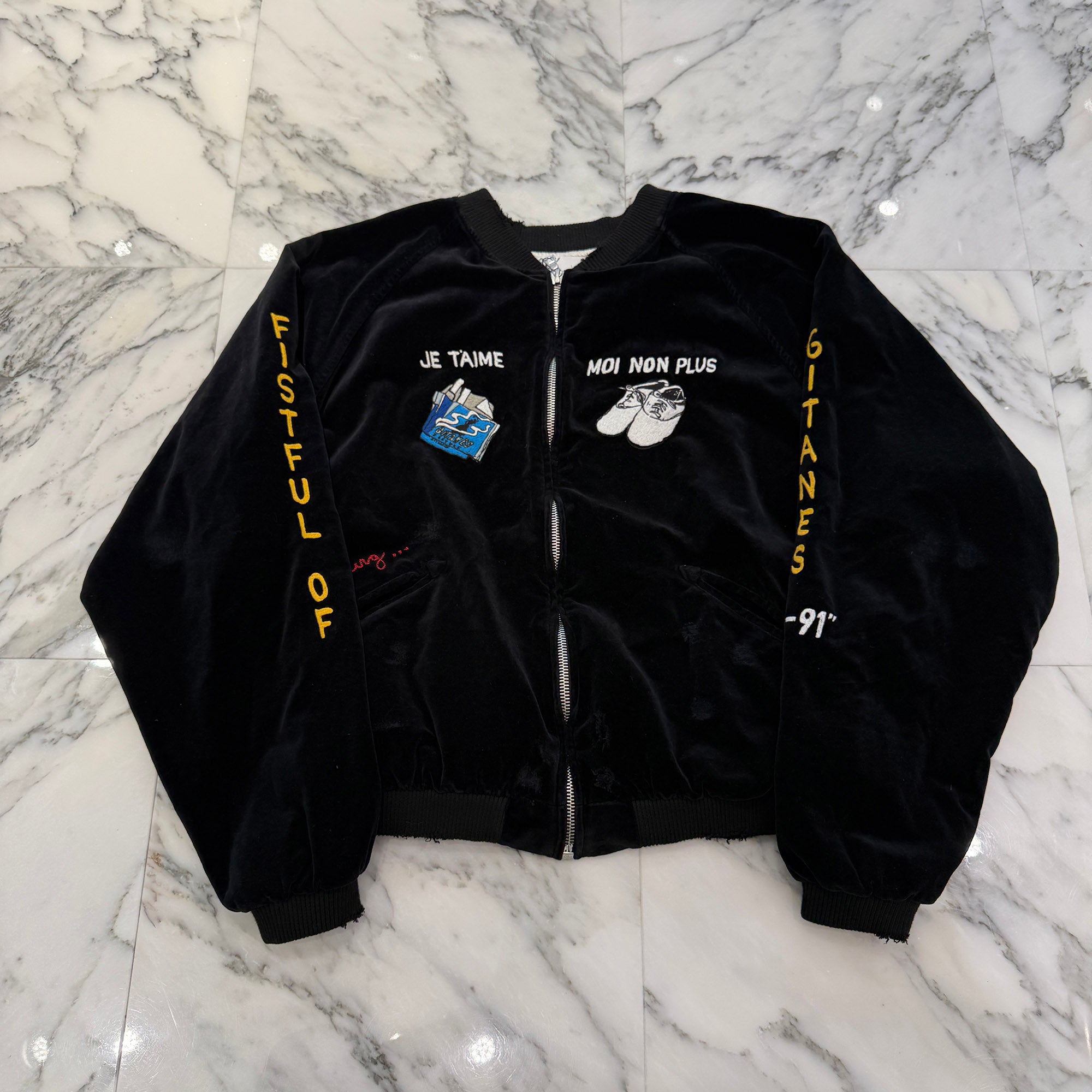 Paly Hollywood 2025AW Embroidery Serge Souvenir Jacket 7u002q3009-blk Size L  パーリーハリウッド エンブロイダリー セルジュ スーベニア ジャケット サイズL