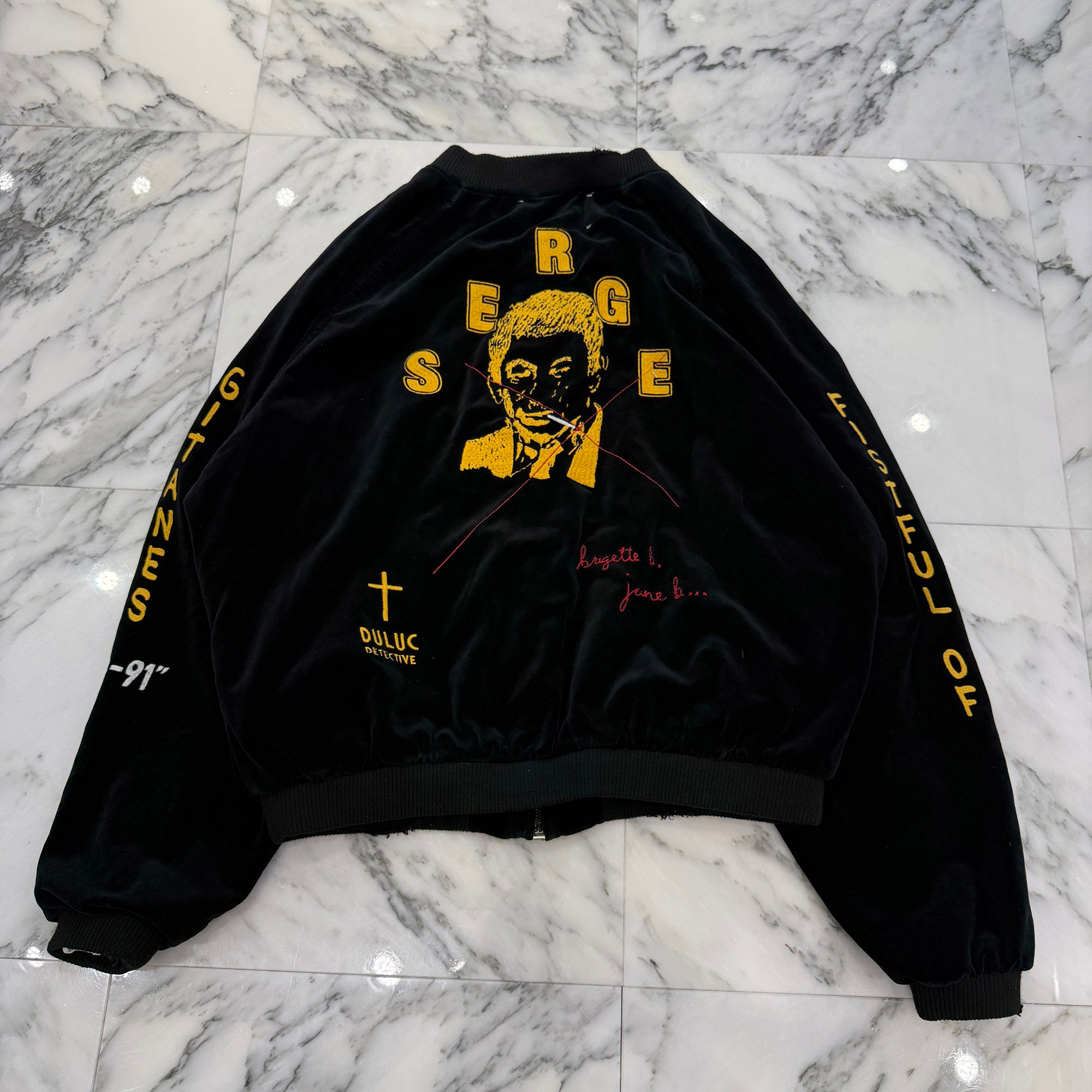 Paly Hollywood 2025AW Embroidery Serge Souvenir Jacket 7u002q3009-blk Size L  パーリーハリウッド エンブロイダリー セルジュ スーベニア ジャケット サイズL