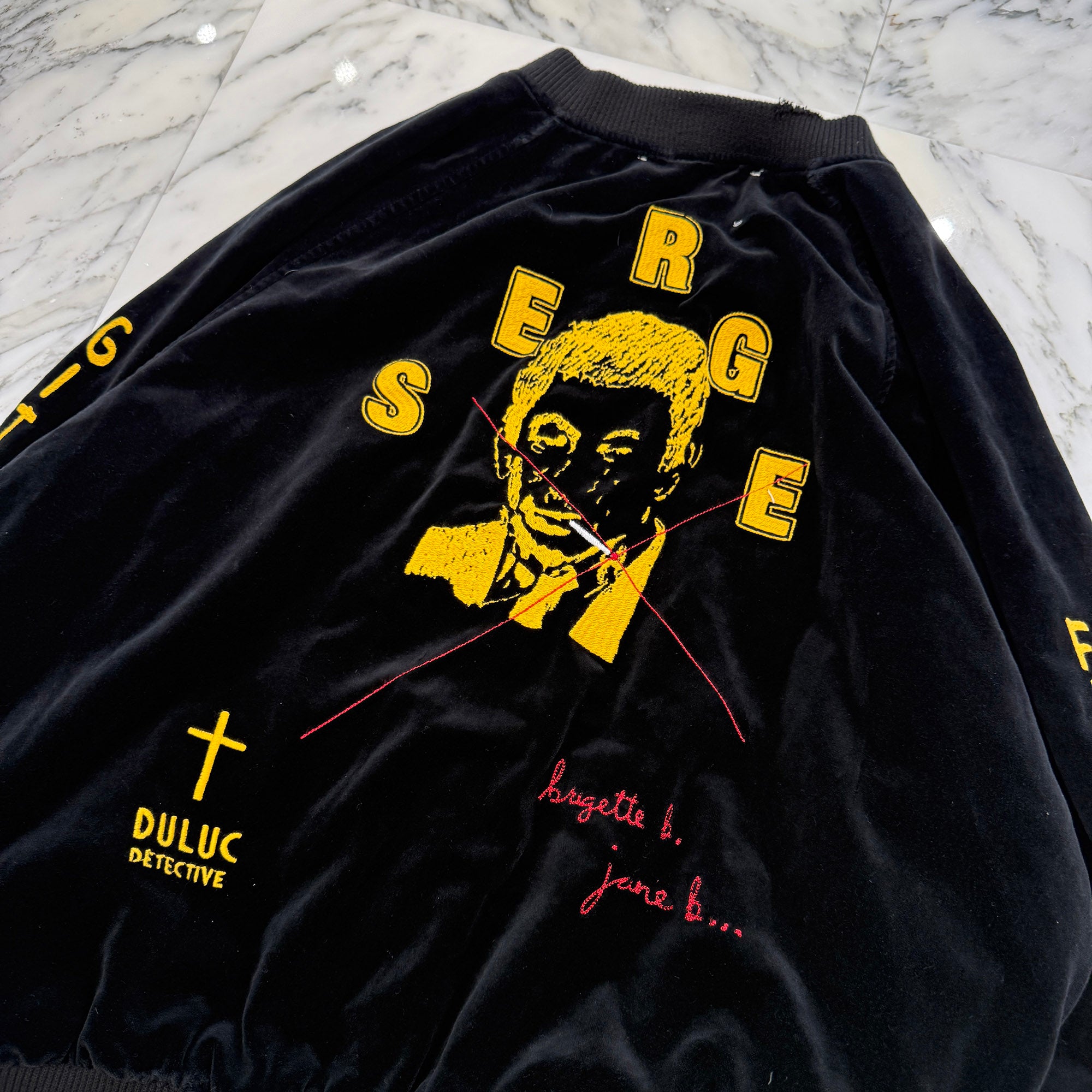Paly Hollywood 2025AW Embroidery Serge Souvenir Jacket 7u002q3009-blk Size L  パーリーハリウッド エンブロイダリー セルジュ スーベニア ジャケット サイズL