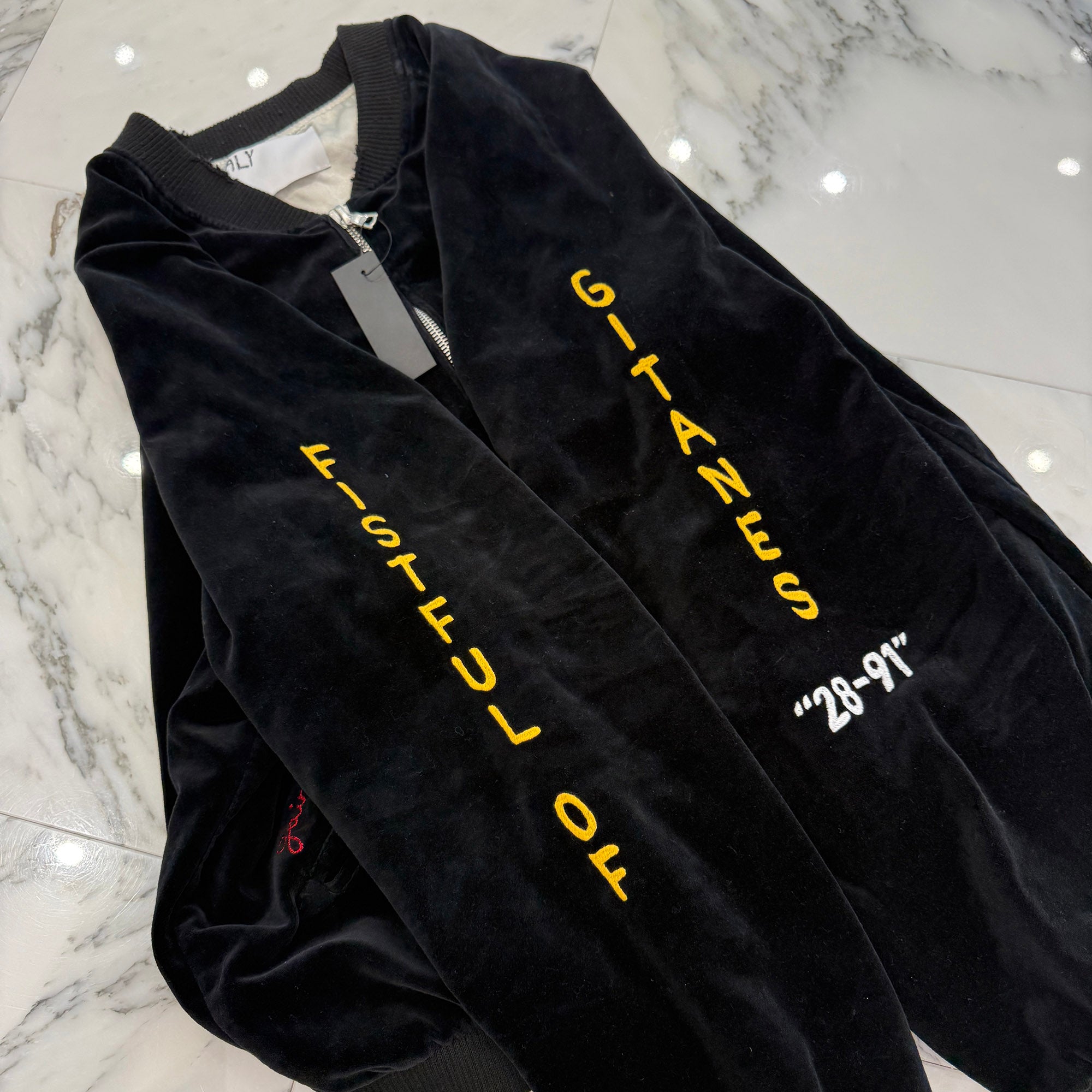 Paly Hollywood 2025AW Embroidery Serge Souvenir Jacket 7u002q3009-blk Size L  パーリーハリウッド エンブロイダリー セルジュ スーベニア ジャケット サイズL