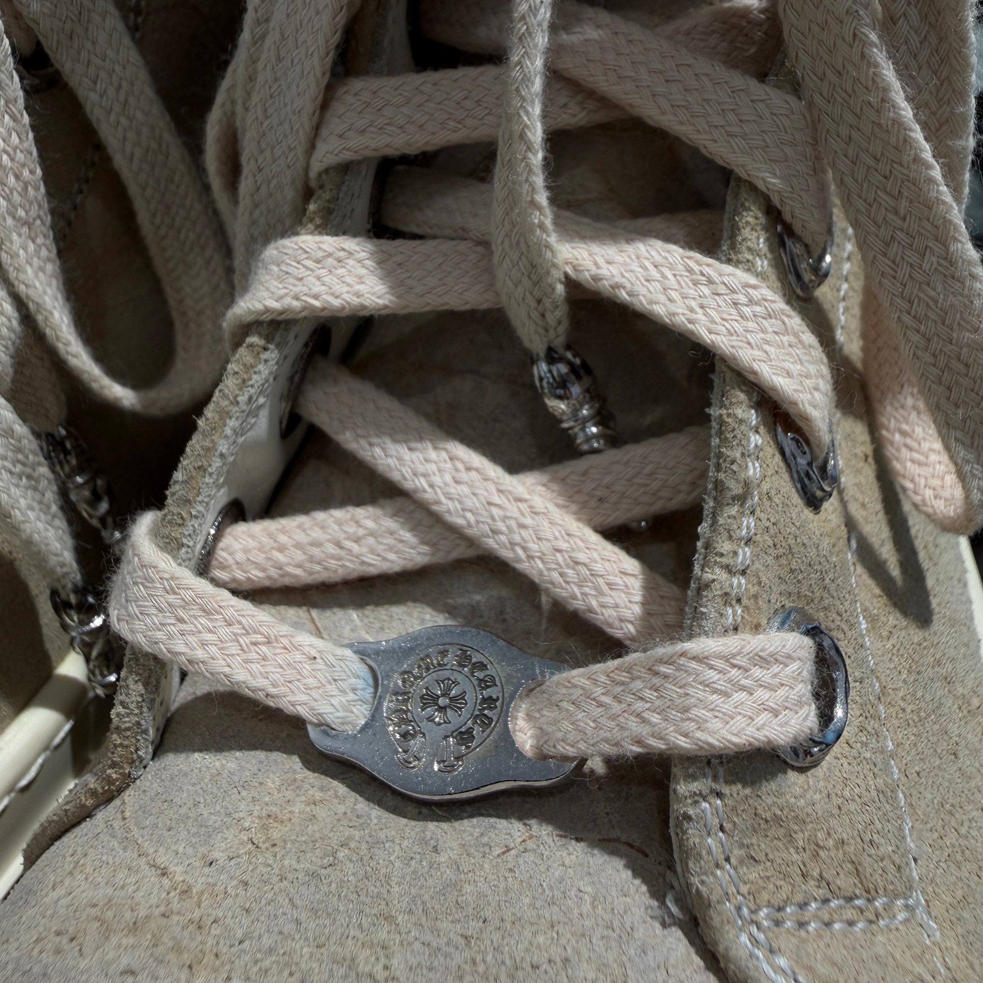 CHROME HEARTS × Rick Owens Ramones Suede Leather Custom Sneakers Size 37 1/2 クロムハーツ × リックオーエンス ラモーンズ スエードレザー カスタムスニーカー サイズ37 1/2