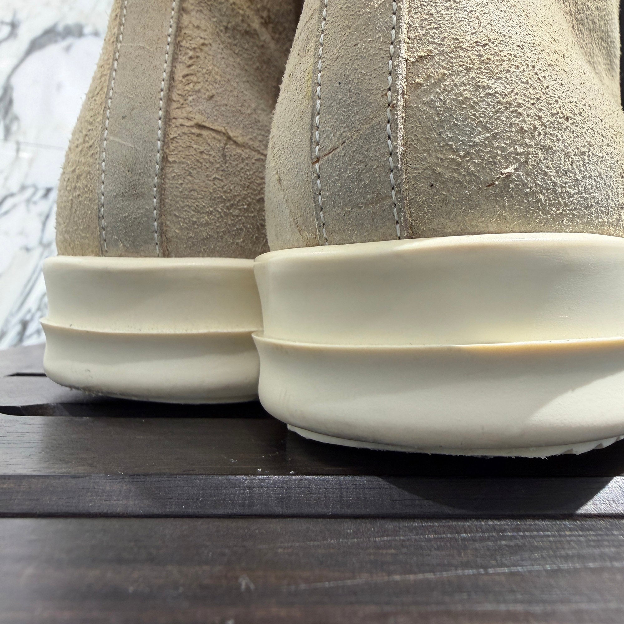 CHROME HEARTS × Rick Owens Ramones Suede Leather Custom Sneakers Size 37 1/2 クロムハーツ × リックオーエンス ラモーンズ スエードレザー カスタムスニーカー サイズ37 1/2