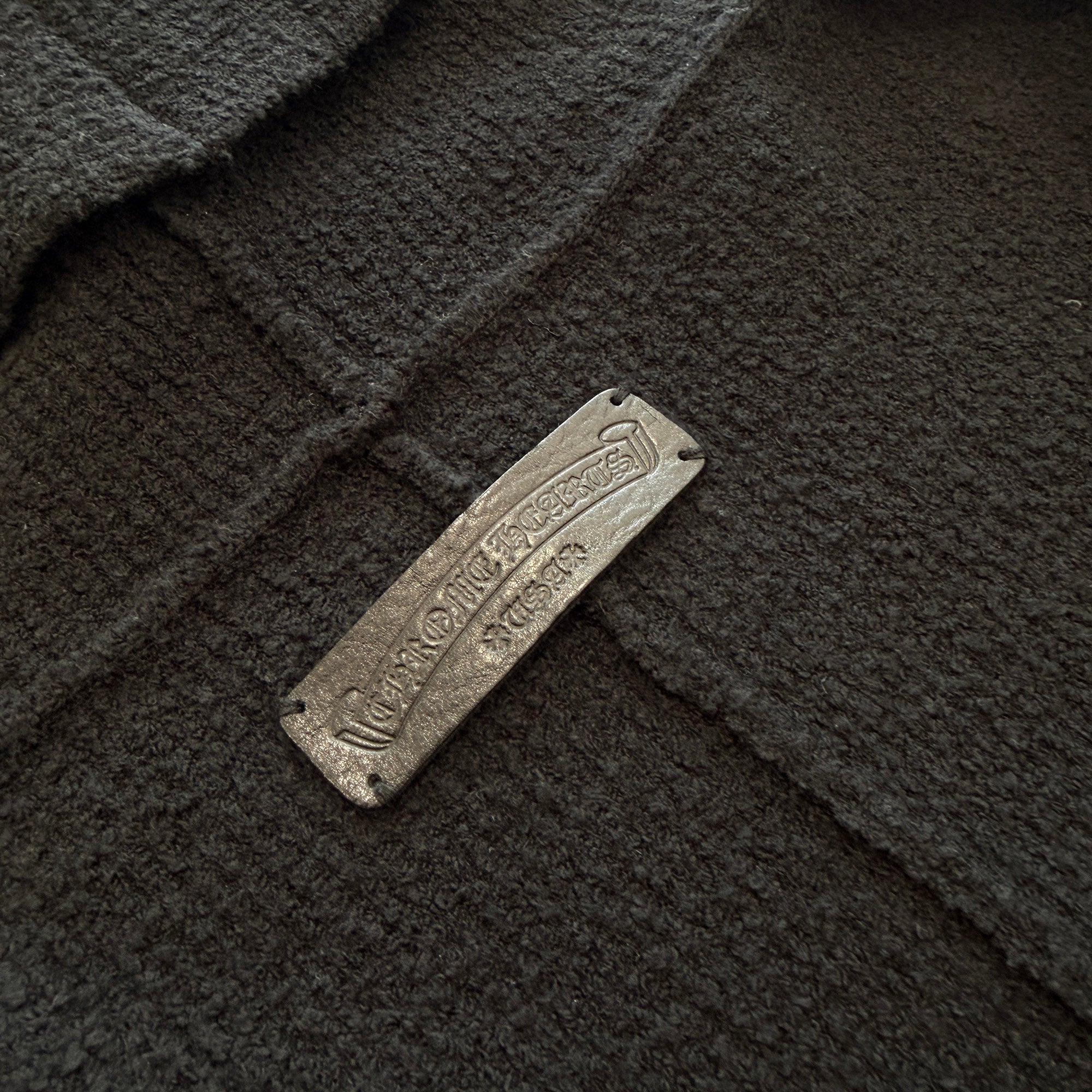 CHROME HEARTS Y NOT Leopard Harako Leather Cross Patch Knit Cardigan Coat Size SML/MED (175/96B) クロムハーツ ワイノット レオパード ハラコ レザークロスパッチ ニット カーディガン コート サイズSML/MED (175/96B)
