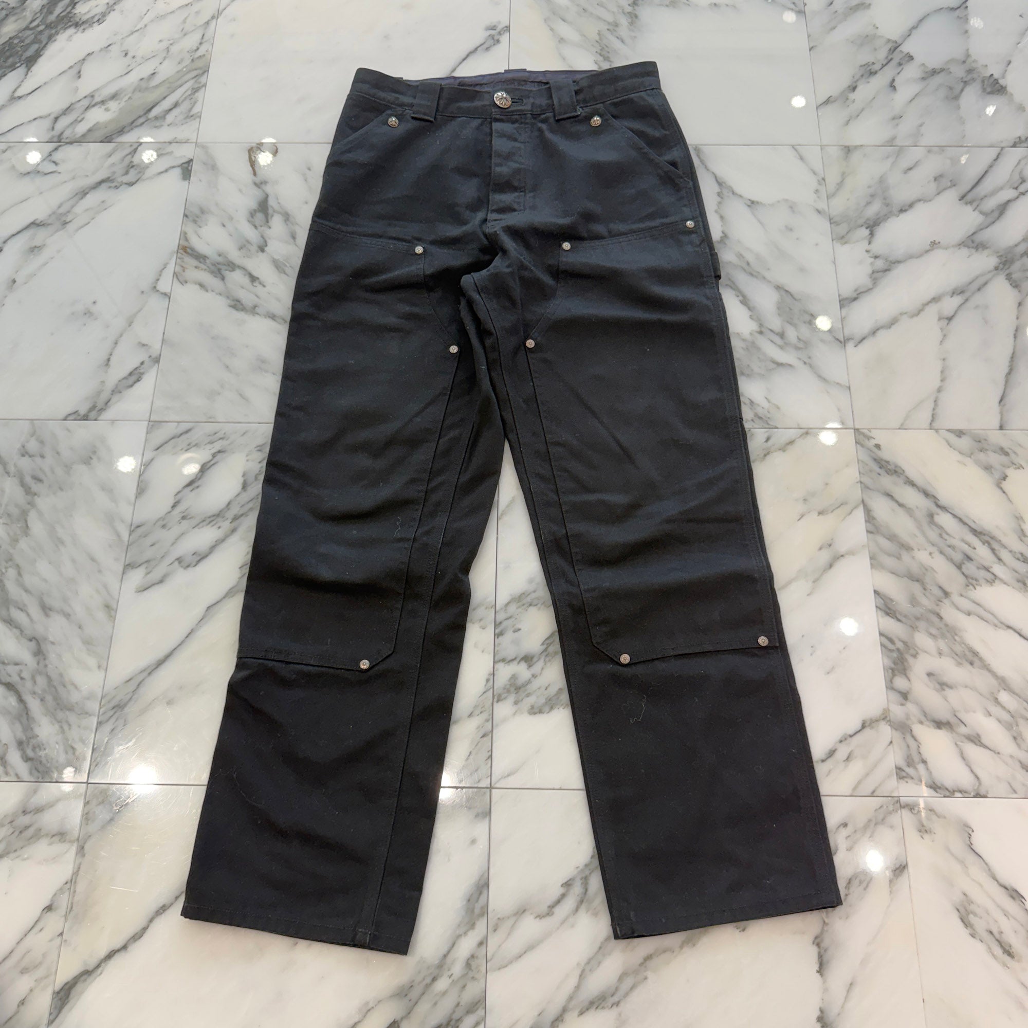 クロムハーツデニム サイズ30 CHROME HEARTS Carpenter Cross Ball Button Denim Pants Size 30