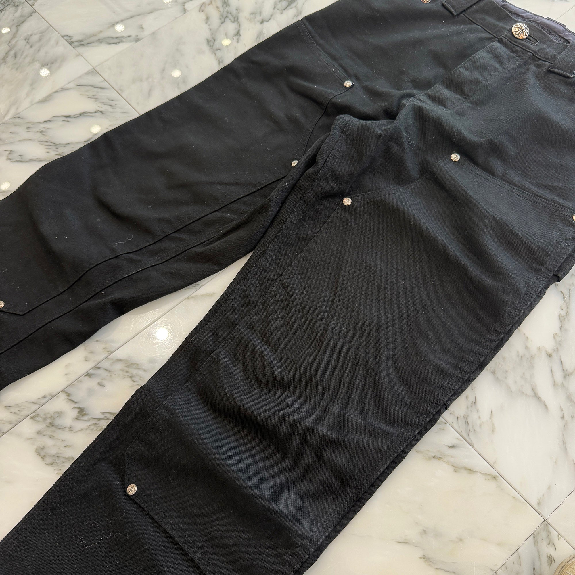 CHROME HEARTS Carpenter Cross Ball Button Denim Pants Size 30 クロムハーツ カーペンター クロスボールボタン デニムパンツ サイズ30