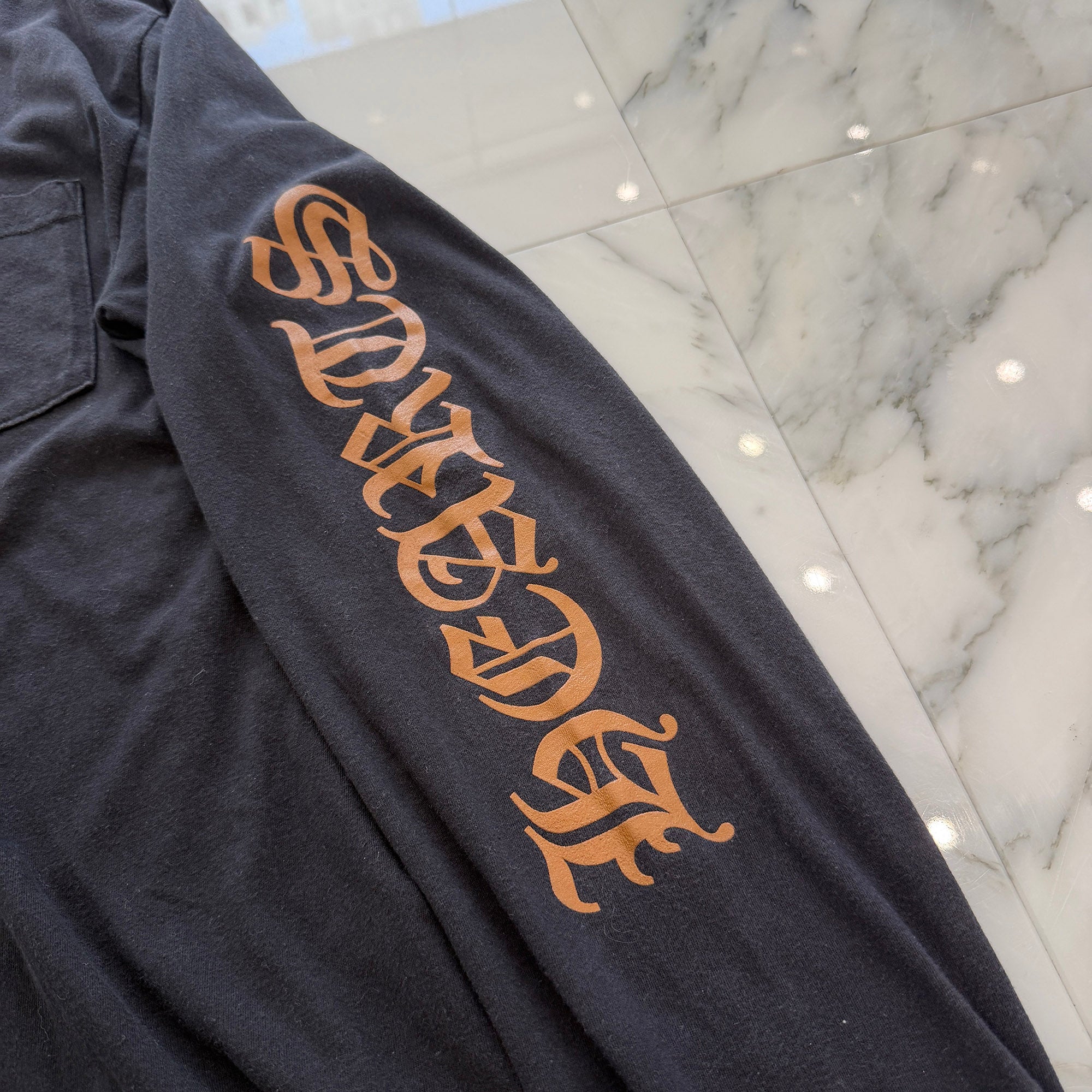 CHROME HEARTS Old English Brown Neck Logo Long Sleeve Tee Size L クロムハーツ オールドイングリッシュ ブラウン ネックロゴ ロングスリーブTシャツ サイズL