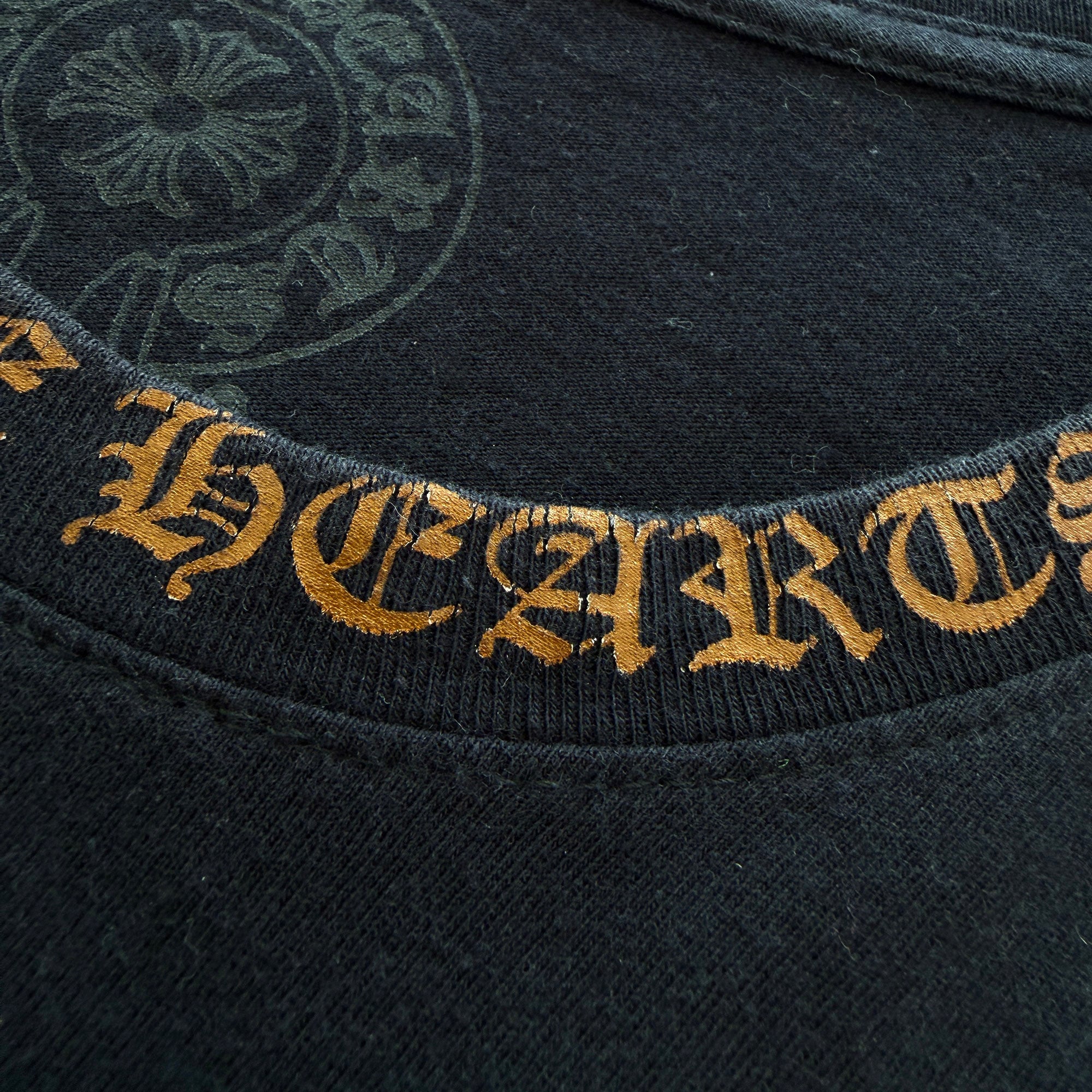 CHROME HEARTS Old English Brown Neck Logo Long Sleeve Tee Size L クロムハーツ オールドイングリッシュ ブラウン ネックロゴ ロングスリーブTシャツ サイズL