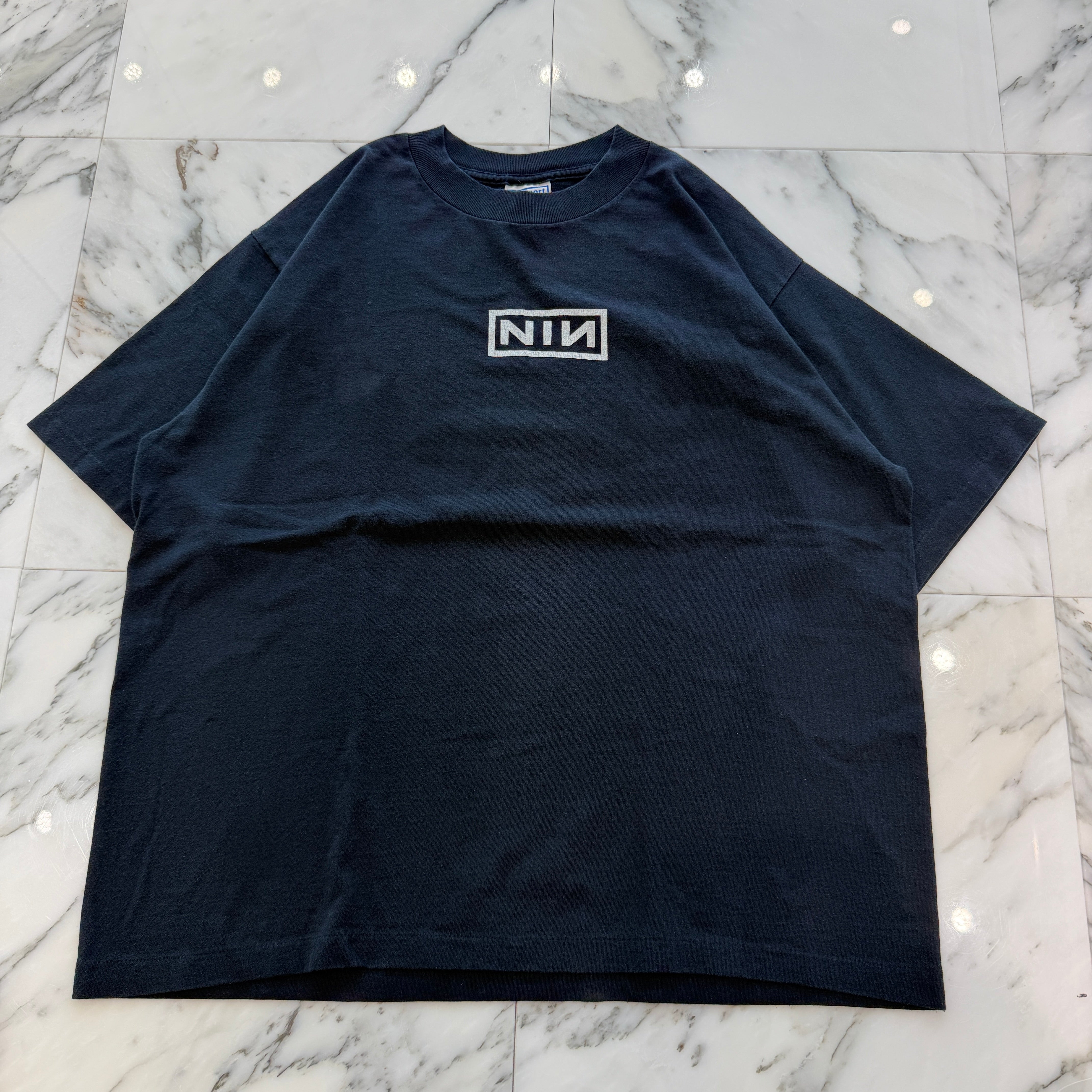 Vintage 90's NINE INCH NAILS " Box Logo " All Sport S/S Tee Size XL ヴィンテージ 90's ナインインチネイルズ "ボックスロゴ" オールスポーツ社製 Tシャツ サイズM