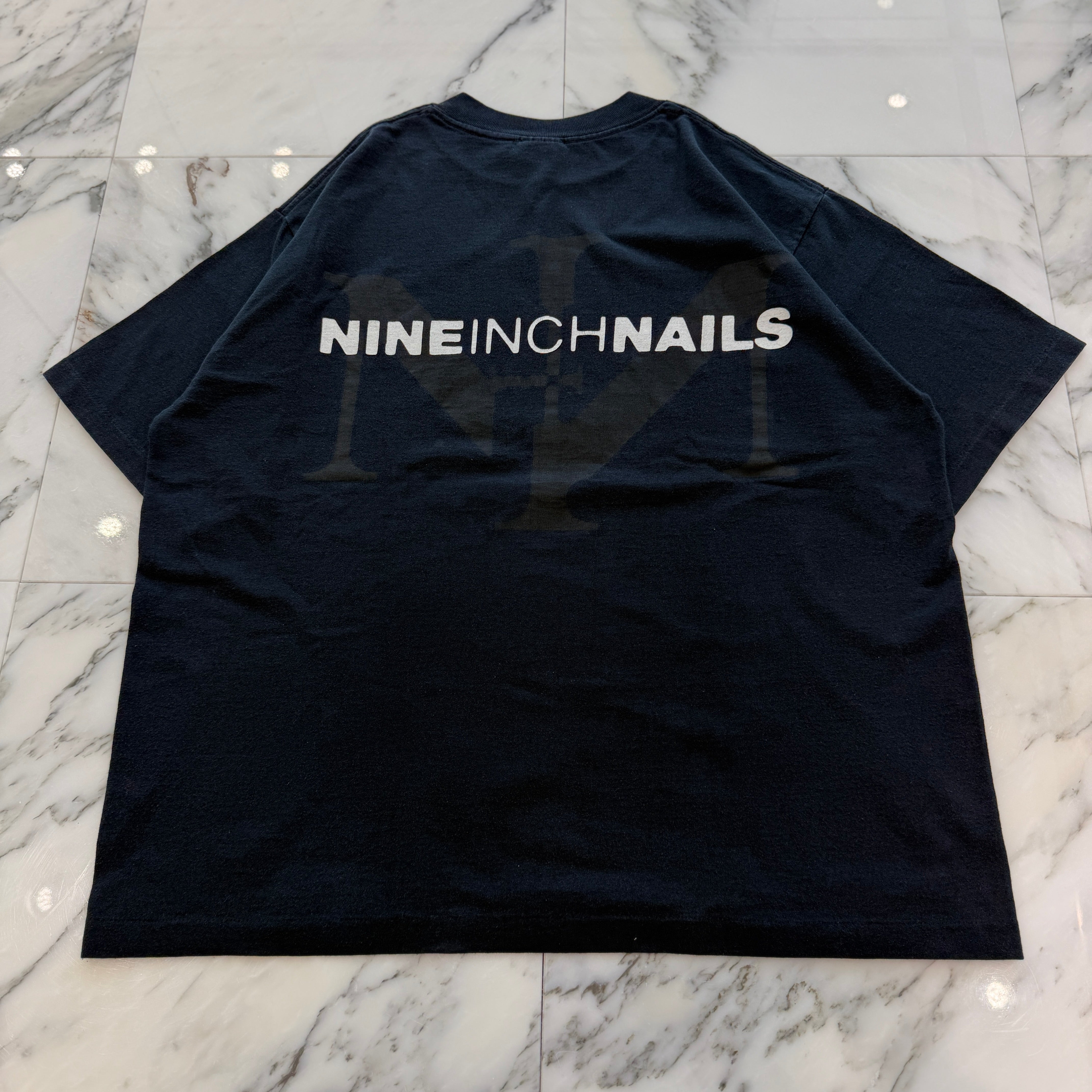Vintage 90's NINE INCH NAILS " Box Logo " All Sport S/S Tee Size XL ヴィンテージ 90's ナインインチネイルズ "ボックスロゴ" オールスポーツ社製 Tシャツ サイズM
