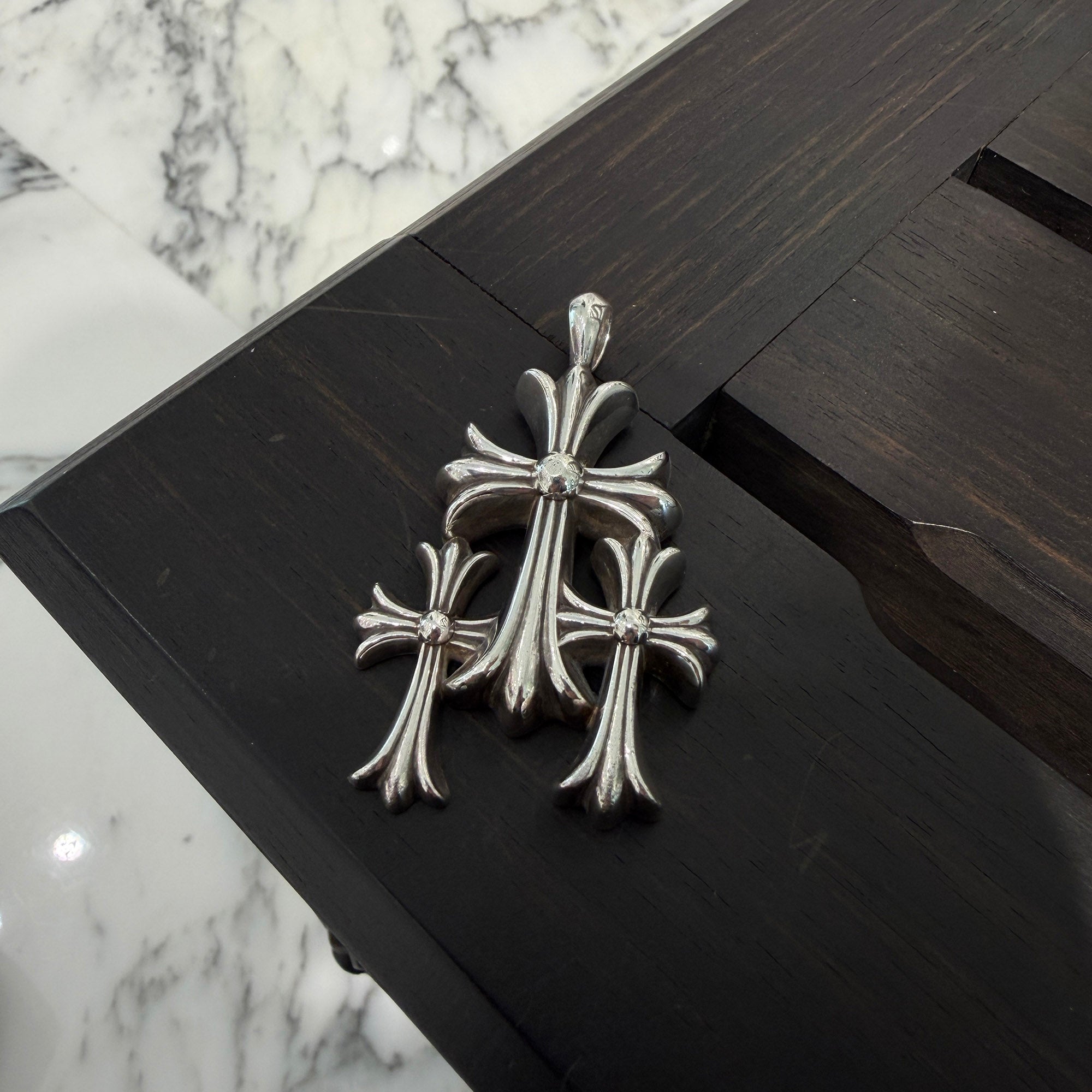 hrome heartsクロスデザイン ペンダントトップ CHROME HEARTS Small Triple Cross Pendant Top クロムハーツ スモール