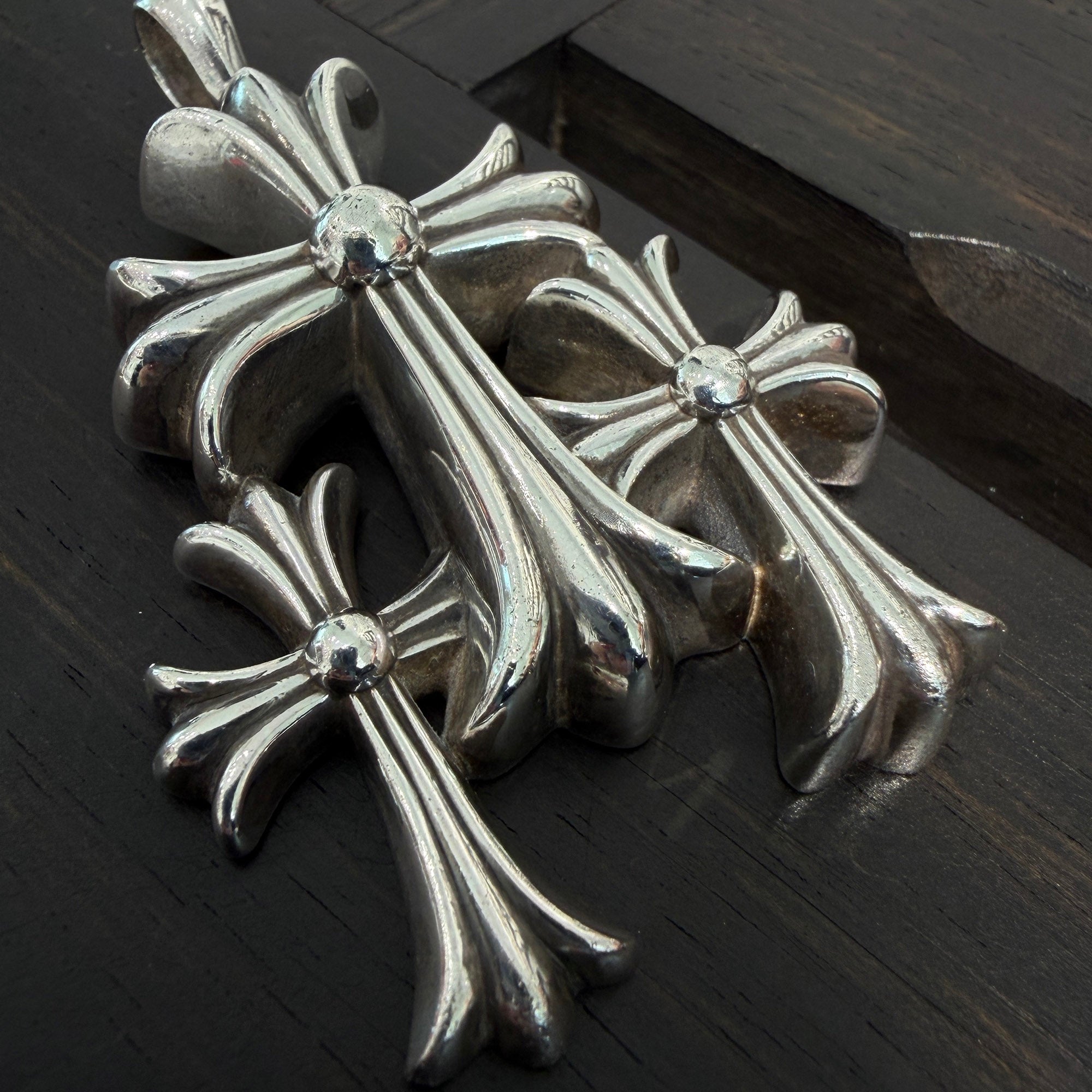 CHROME HEARTS Small Triple Cross Pendant Top クロムハーツ スモール