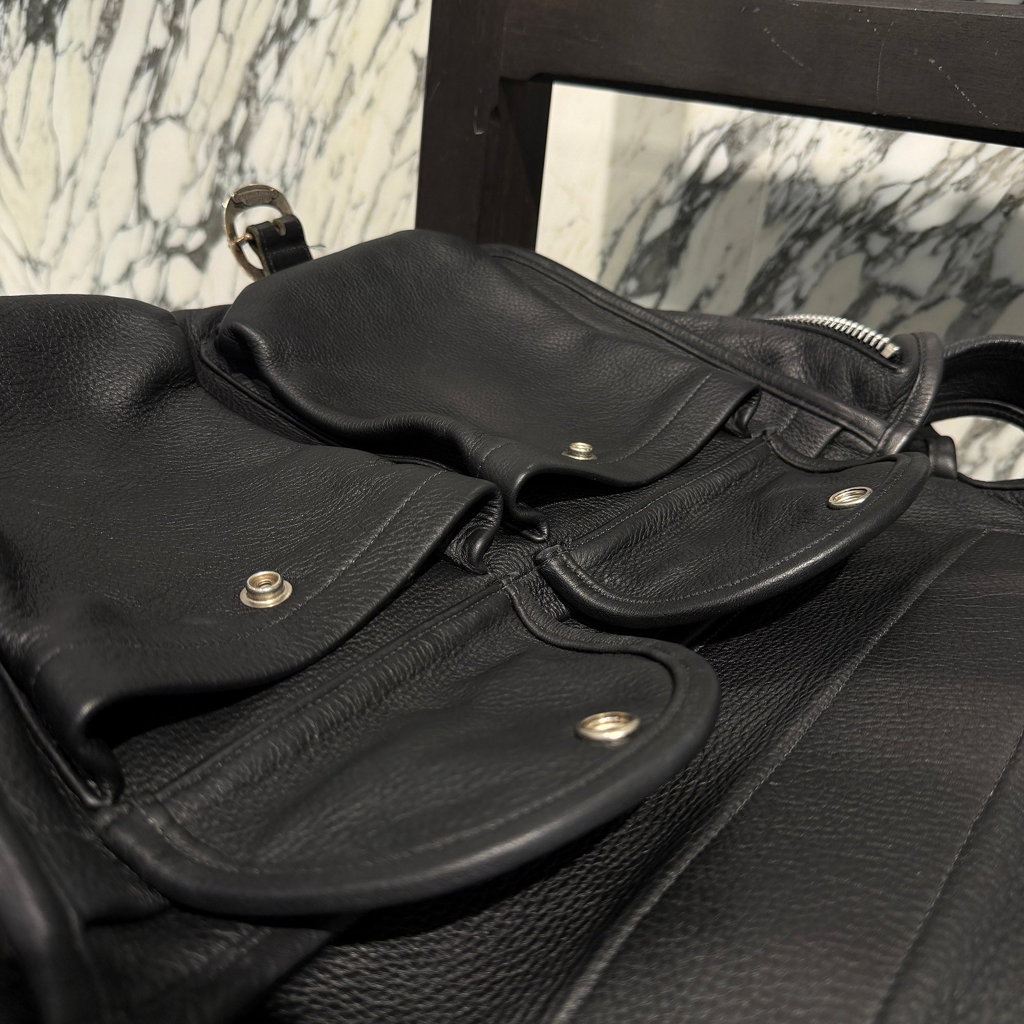 CHROME HEARTS Gunslinger Messenger Leather Shoulder Bag クロムハーツ ガンスリンガー メッセンジャー レザー ショルダーバッグ