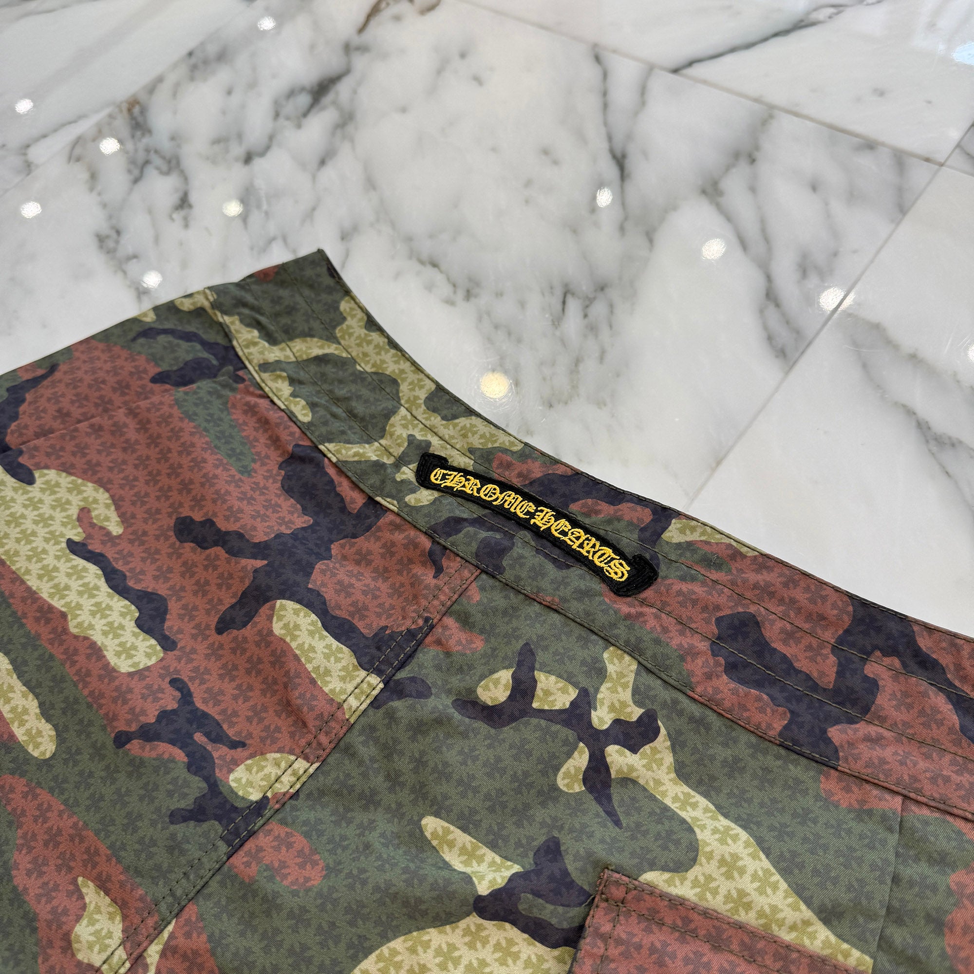 CHROME HEARTS SURF BRITCHES CH PLUS Camouflage Nylon Swim Shorts Size 32 クロムハーツ サーフ ブリーチズ CHプラス カモフラージュ ナイロン スイムショーツ サイズ32