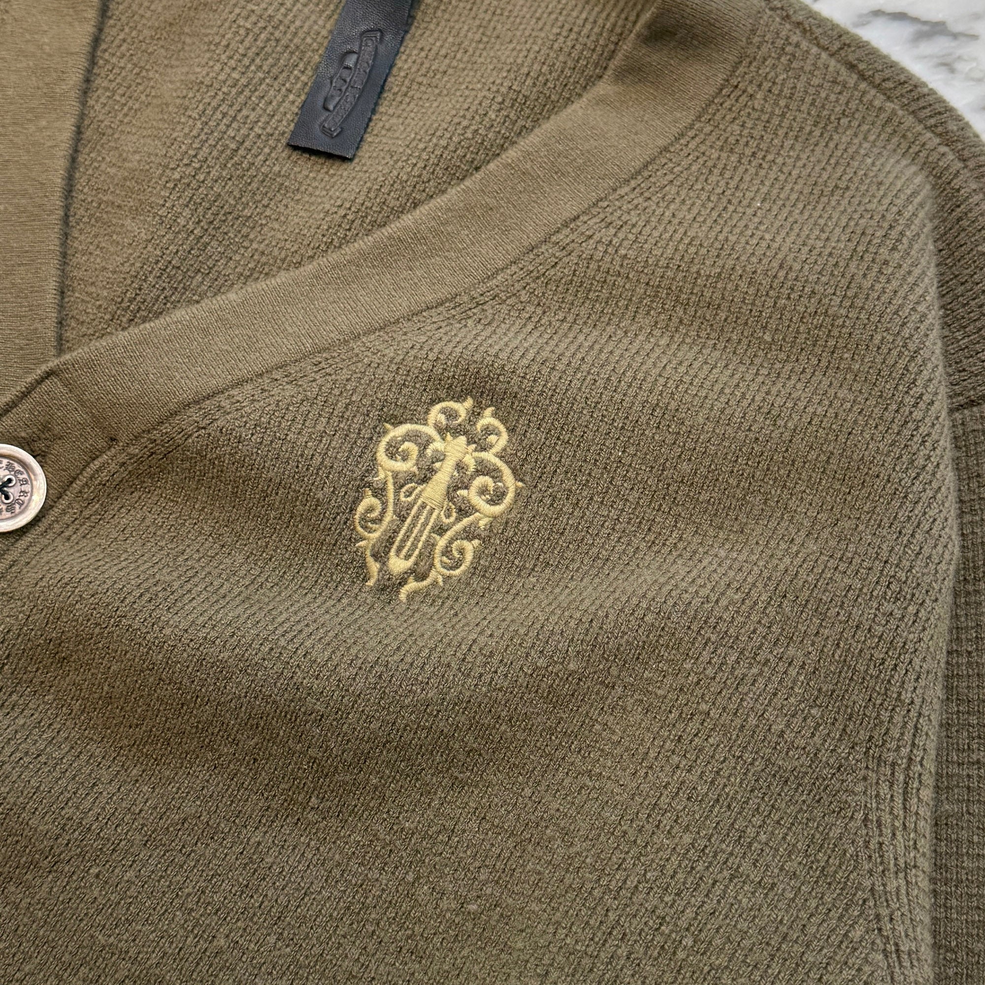 CHROME HEARTS YNOT Vine Dagger Embroidery Cashmere Knit Cardigan Size L クロムハーツ ワイノット ヴァインダガー ロゴ刺繍 カシミヤニットカーディガン サイズL