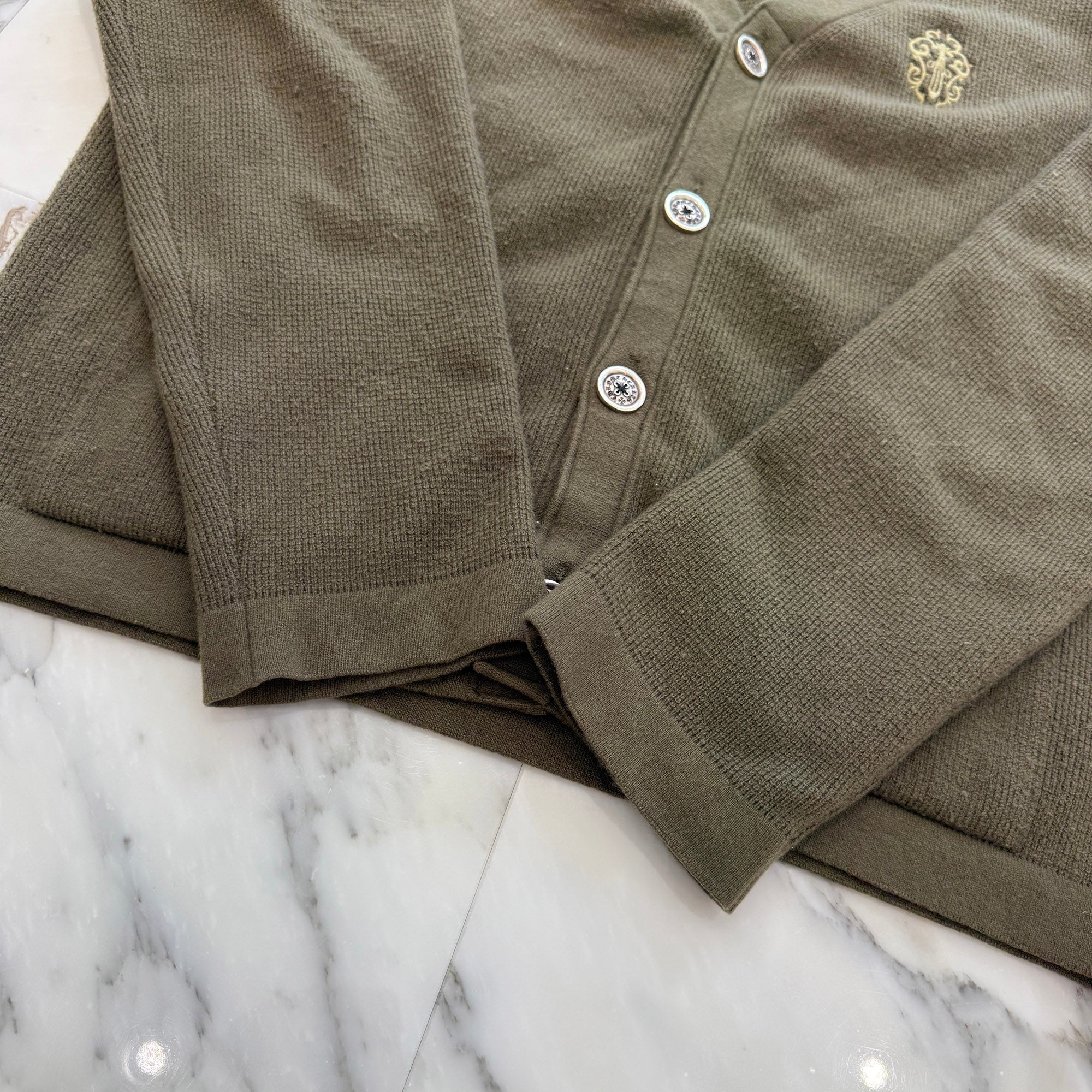 CHROME HEARTS YNOT Vine Dagger Embroidery Cashmere Knit Cardigan Size L クロムハーツ ワイノット ヴァインダガー ロゴ刺繍 カシミヤニットカーディガン サイズL