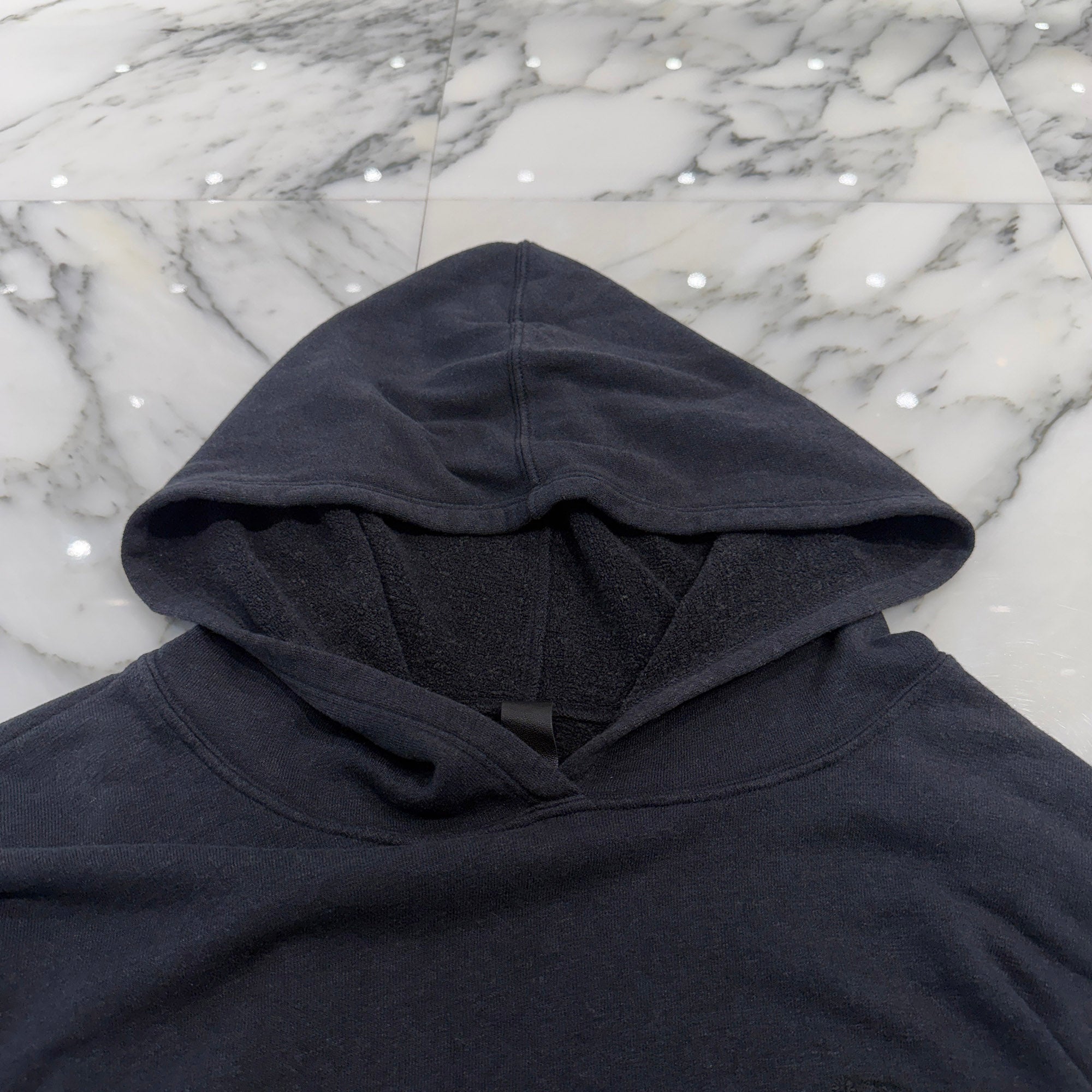 CHROME HEARTS Y NOT Cemetery Cross Leather Patch Pullover Hoodie Size XL クロムハーツ ワイノット セメタリークロスレザーパッチ プルオーバー フーディー サイズXL