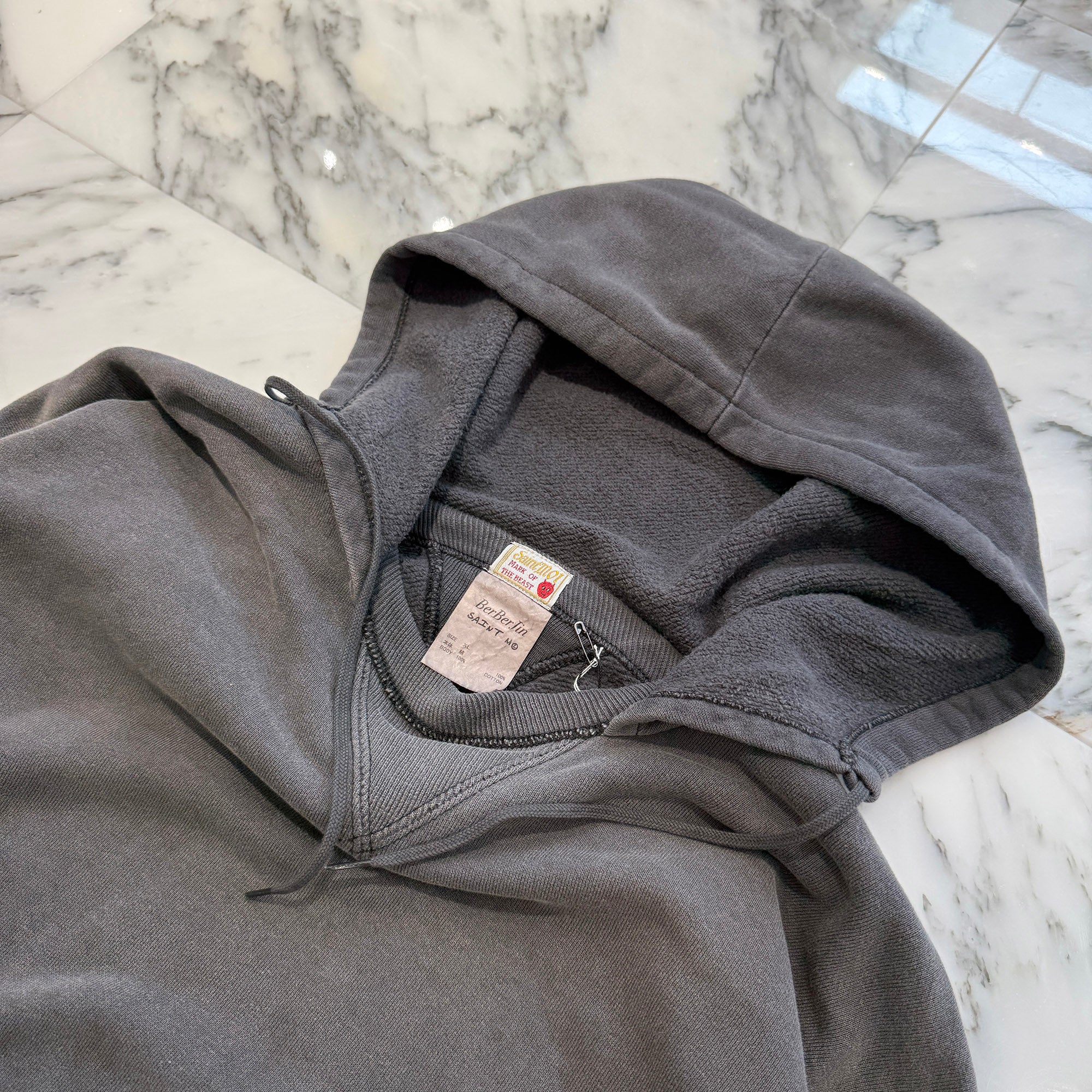 SAINT Mxxxxxx × BerBerJin 2025AW BB AFTER Pullover Hoodie SM-HR1-0000-C54 Size XL セントマイケル×ベルベルジン BBアフター プルオーバーフーディ サイズXL