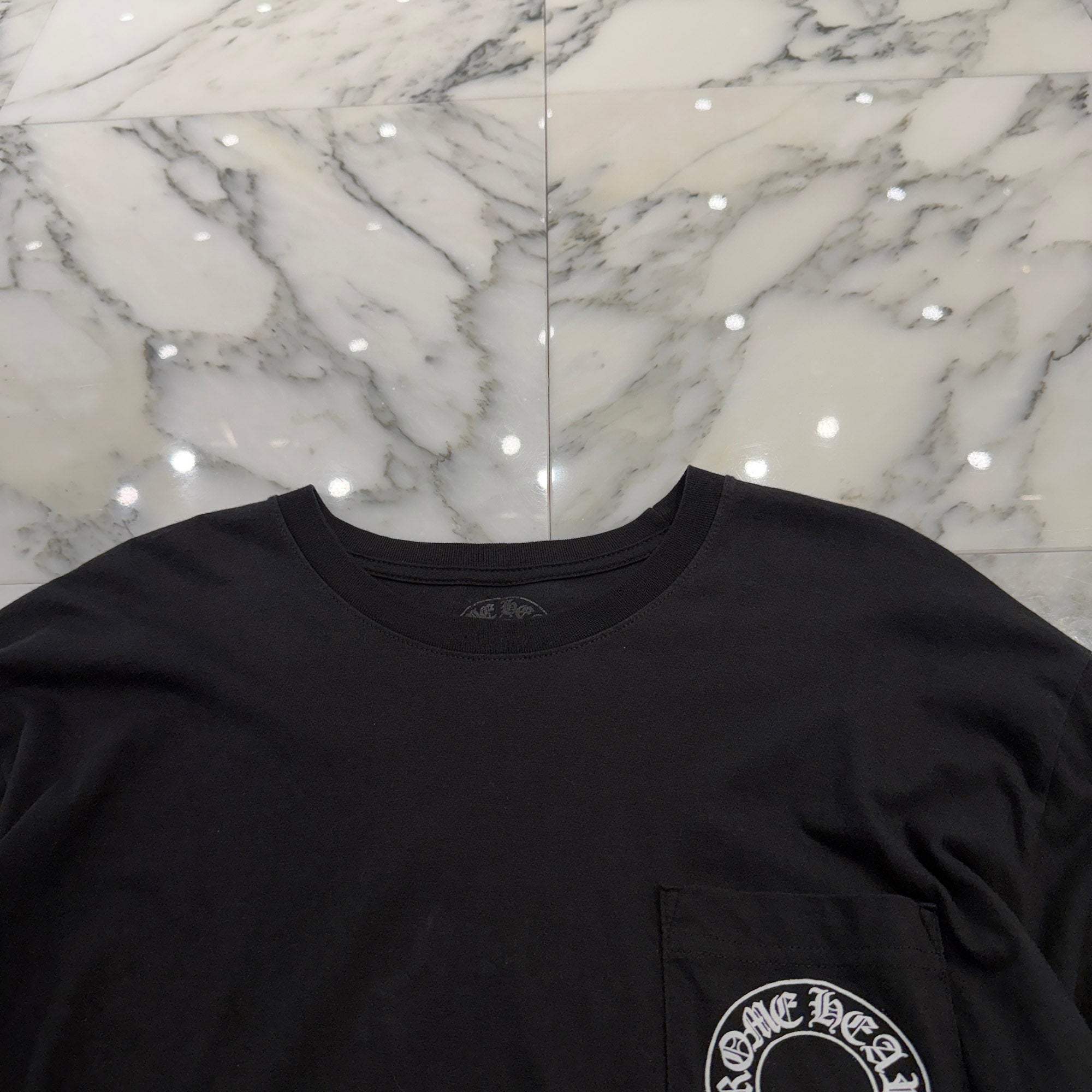 CHROME HEARTS Floral Cross Horseshoe Long Sleeve Tee Size XL クロムハーツ フローラルクロス ホースシュー ロングスリーブ Tシャツ サイズXL