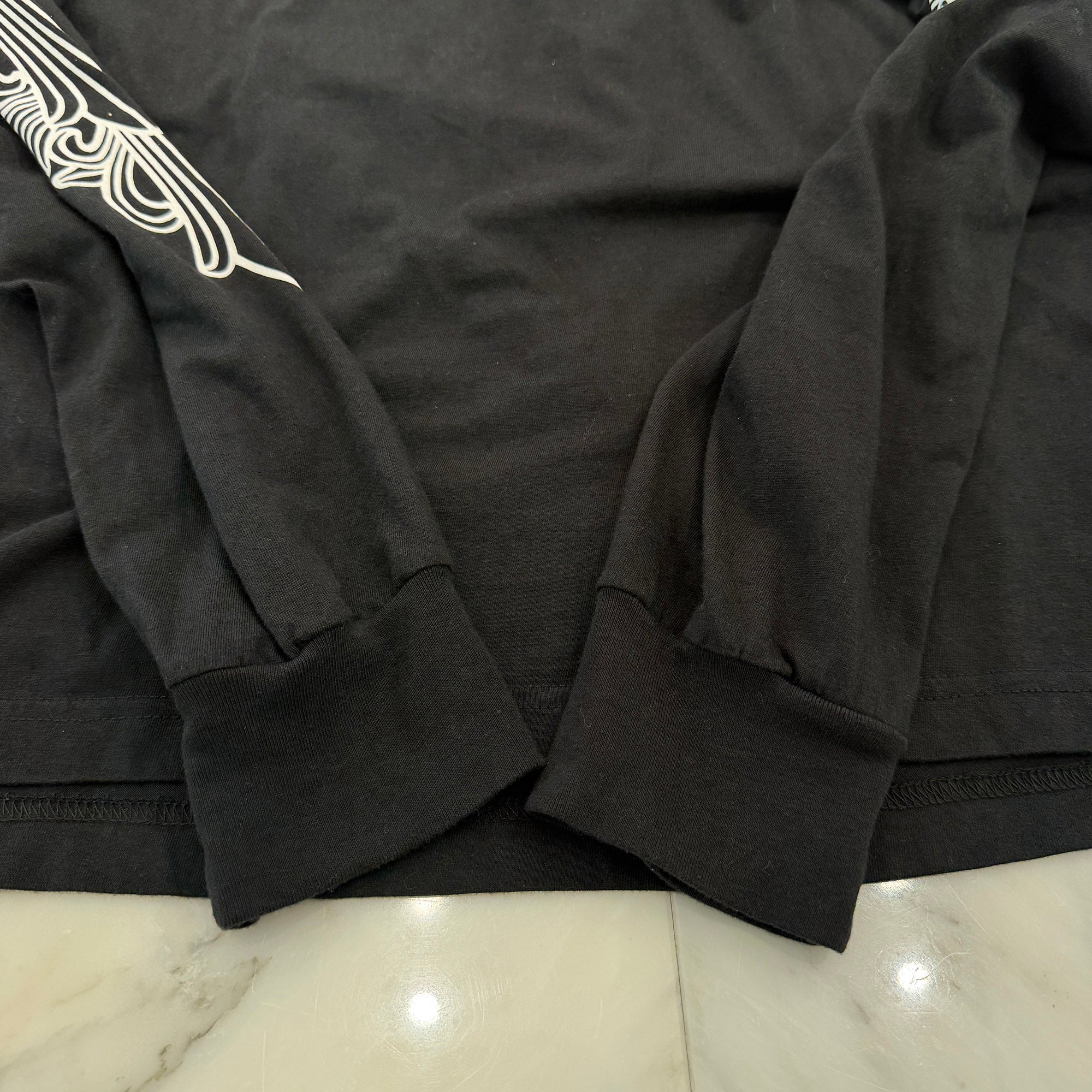CHROME HEARTS Floral Cross Horseshoe Long Sleeve Tee Size XL クロムハーツ フローラルクロス ホースシュー ロングスリーブ Tシャツ サイズXL