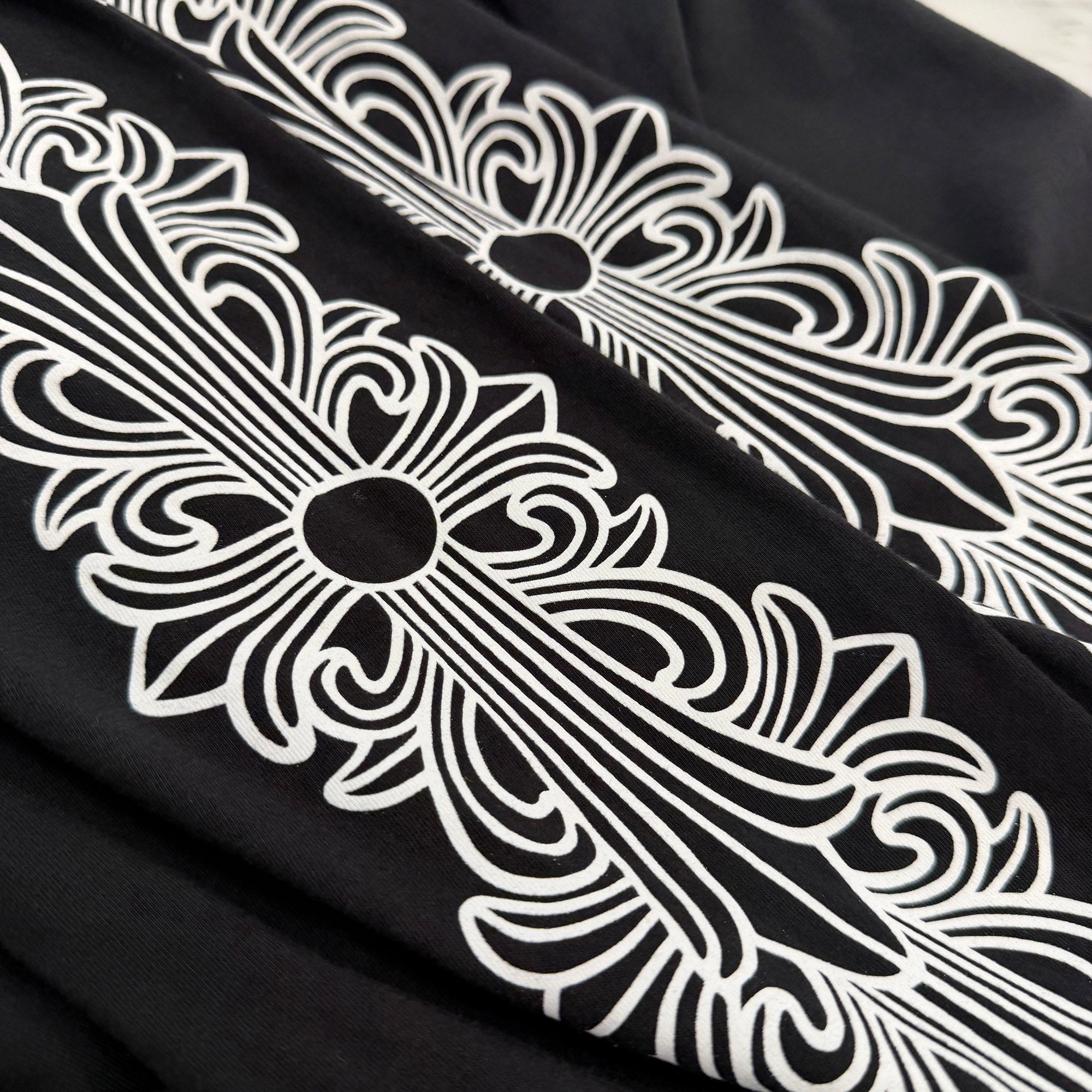 CHROME HEARTS Floral Cross Horseshoe Long Sleeve Tee Size XL クロムハーツ フローラルクロス ホースシュー ロングスリーブ Tシャツ サイズXL