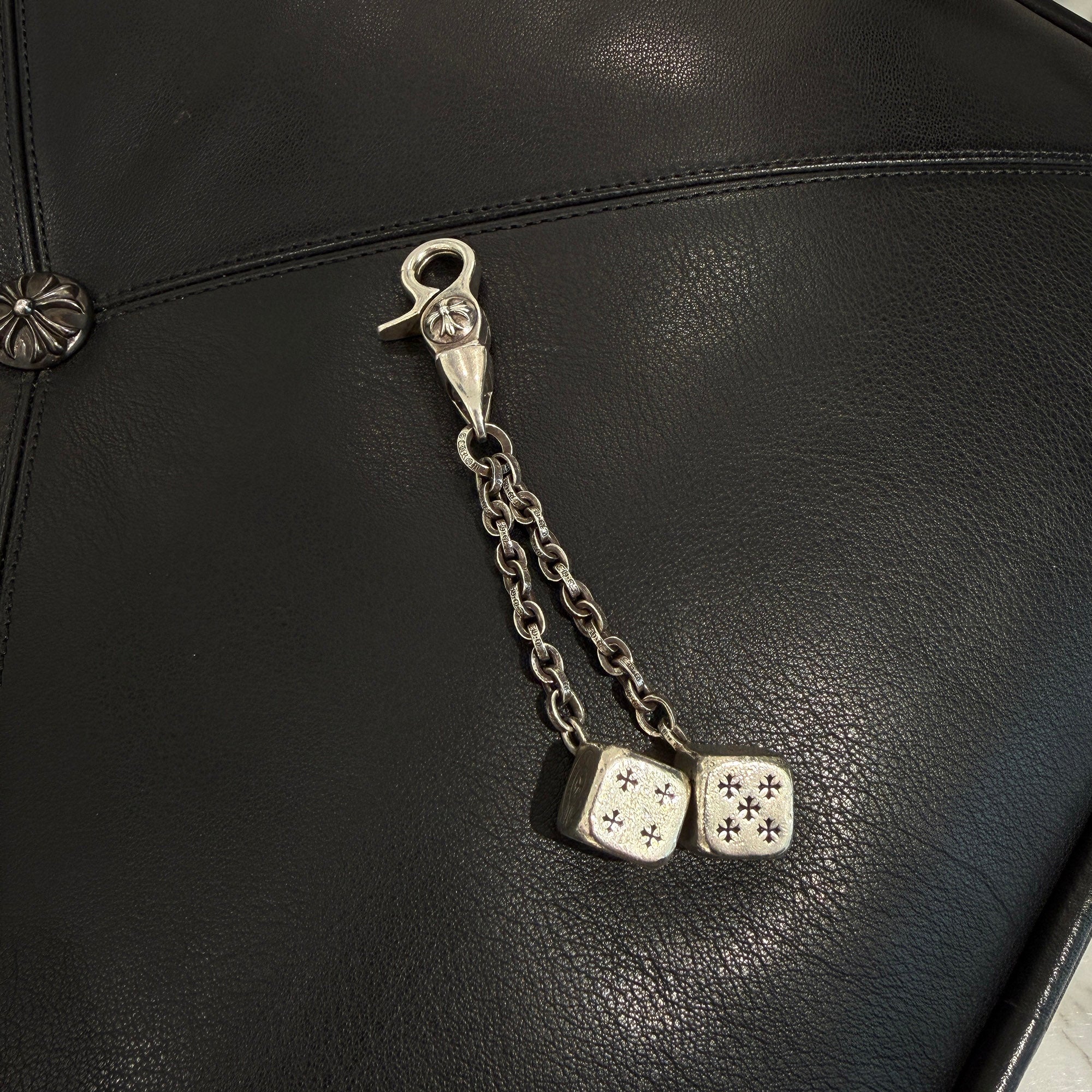 CHROME HEARTS Double Dice Key Chain クロムハーツ ダブルダイス キーチェーン