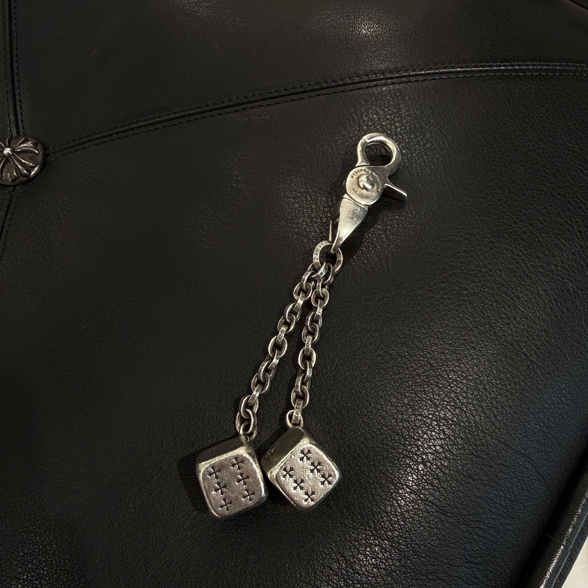 クロムハーツ　ダブルダイス CHROME HEARTS Double Dice Key Chain クロムハーツ ダブルダイス キー