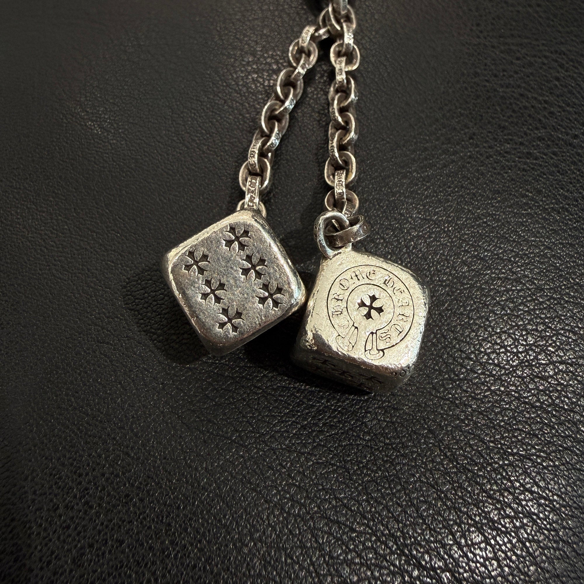 CHROME HEARTS Double Dice Key Chain クロムハーツ ダブルダイス キーチェーン